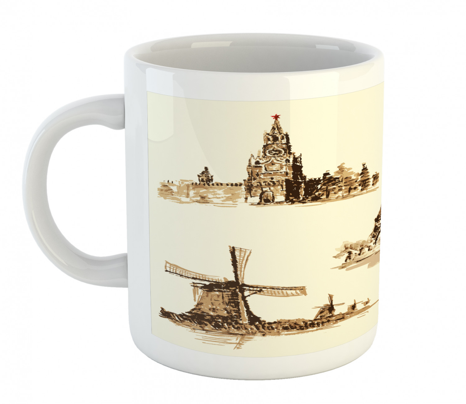 Ambesonne Vintage Home Ceramic Coffee Mug Cup for Water Tea Drinks, 11 oz - Picture 83 of 244