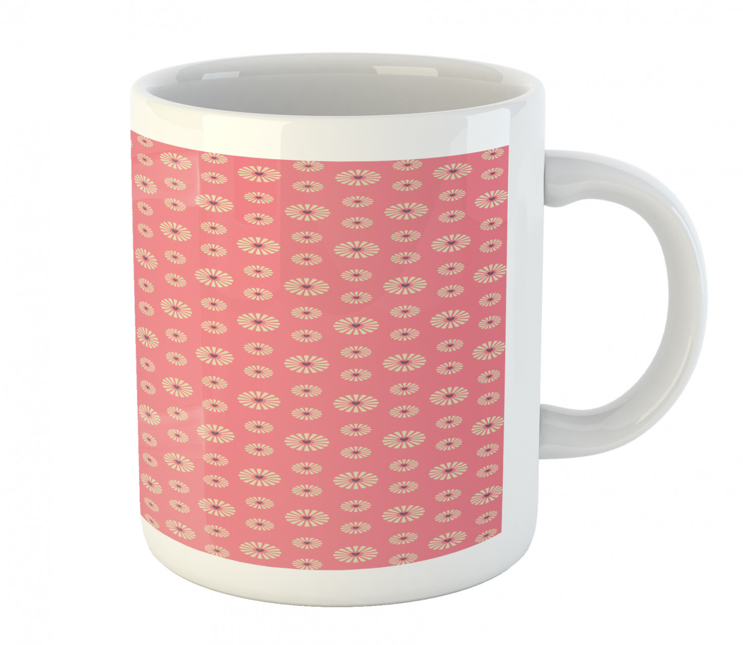 Floral Leaves Ceramic Coffee Mug Cup for Water Tea Drinks, 11 oz - Picture 138 of 244