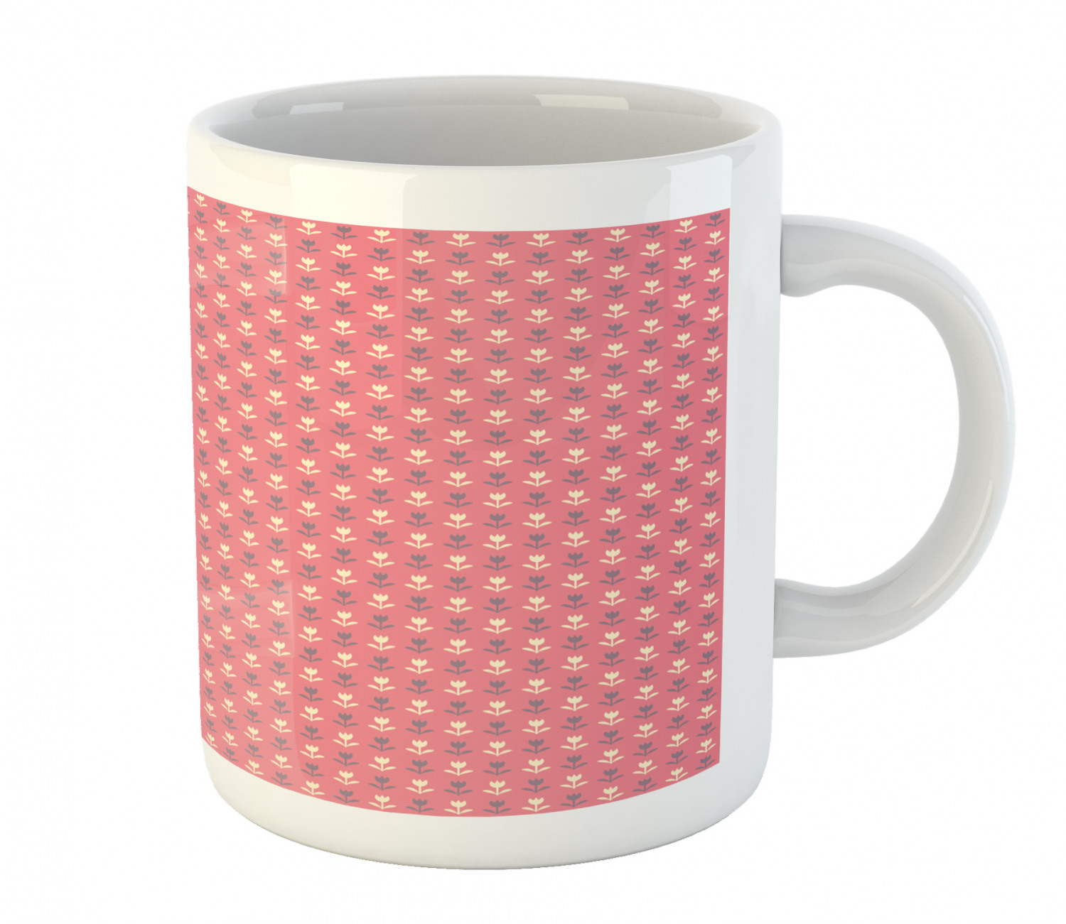 Floral Leaves Ceramic Coffee Mug Cup for Water Tea Drinks, 11 oz - Picture 162 of 244