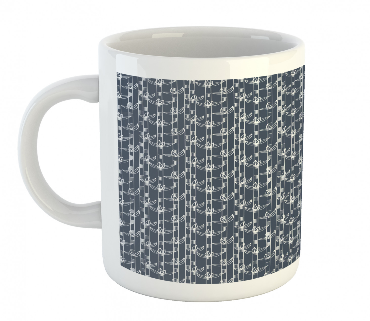 Floral Leaves Ceramic Coffee Mug Cup for Water Tea Drinks, 11 oz - Picture 127 of 244