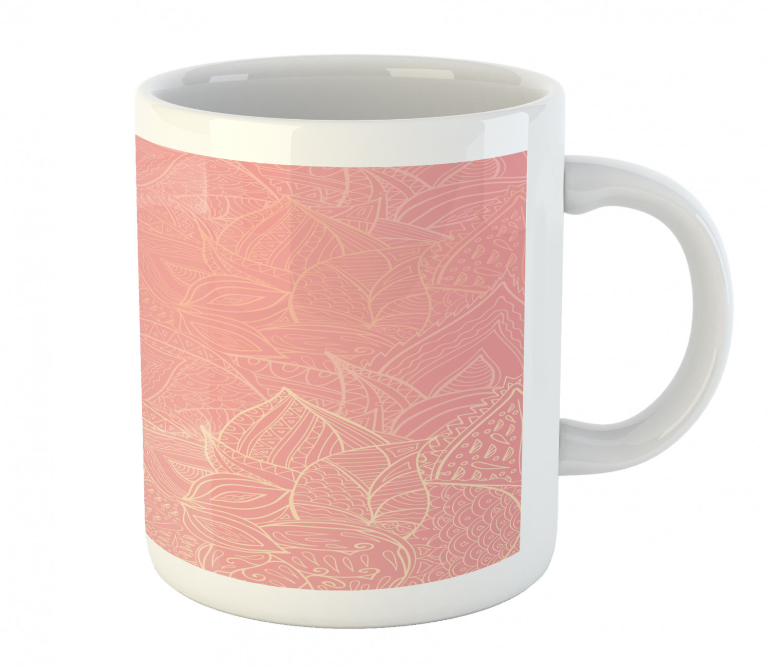 Floral Leaves Ceramic Coffee Mug Cup for Water Tea Drinks, 11 oz - Picture 238 of 244