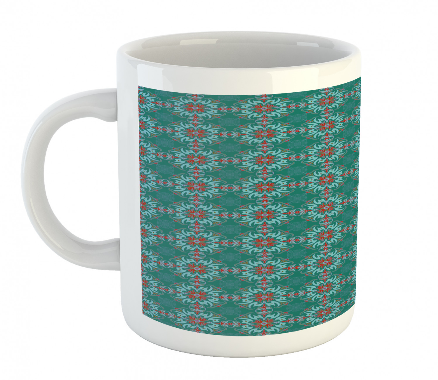 Floral Leaves Ceramic Coffee Mug Cup for Water Tea Drinks, 11 oz - Picture 199 of 244