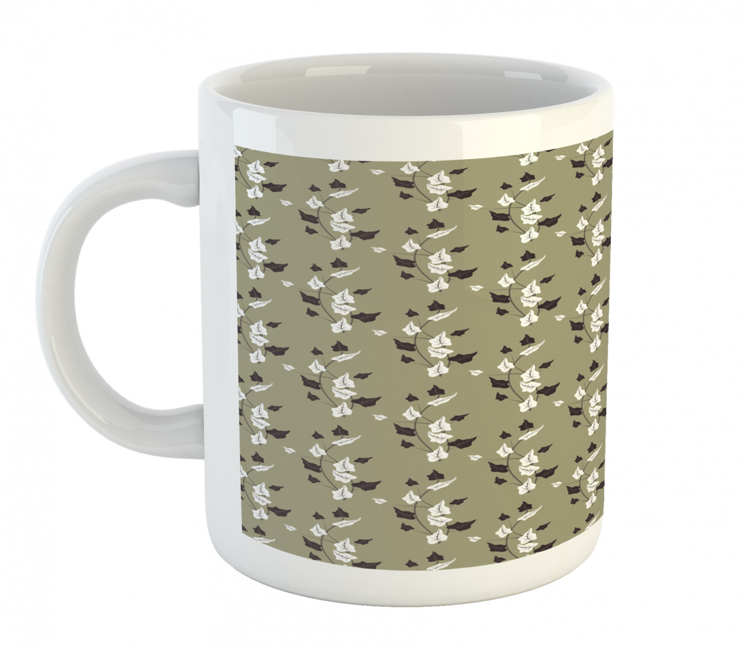 Floral Leaves Ceramic Coffee Mug Cup for Water Tea Drinks, 11 oz - Picture 59 of 244