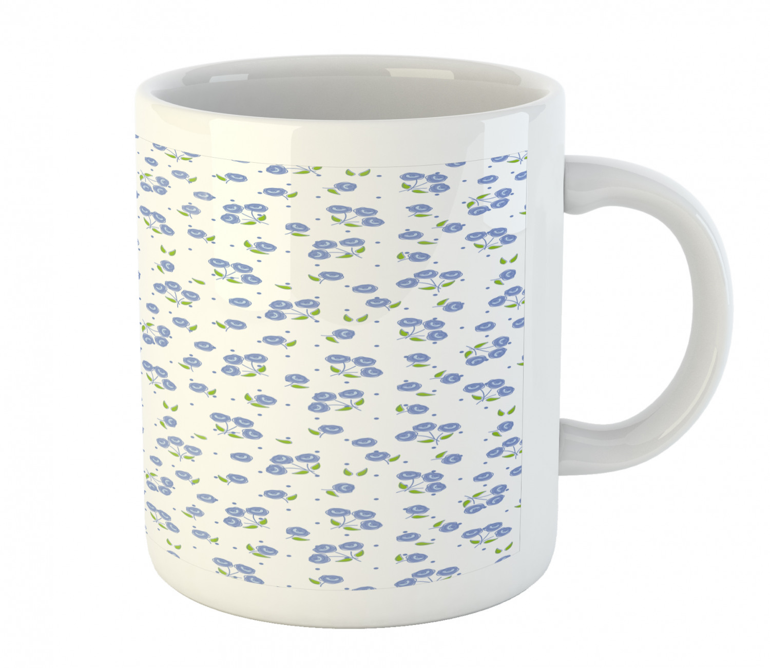 Floral Leaves Ceramic Coffee Mug Cup for Water Tea Drinks, 11 oz - Picture 222 of 244