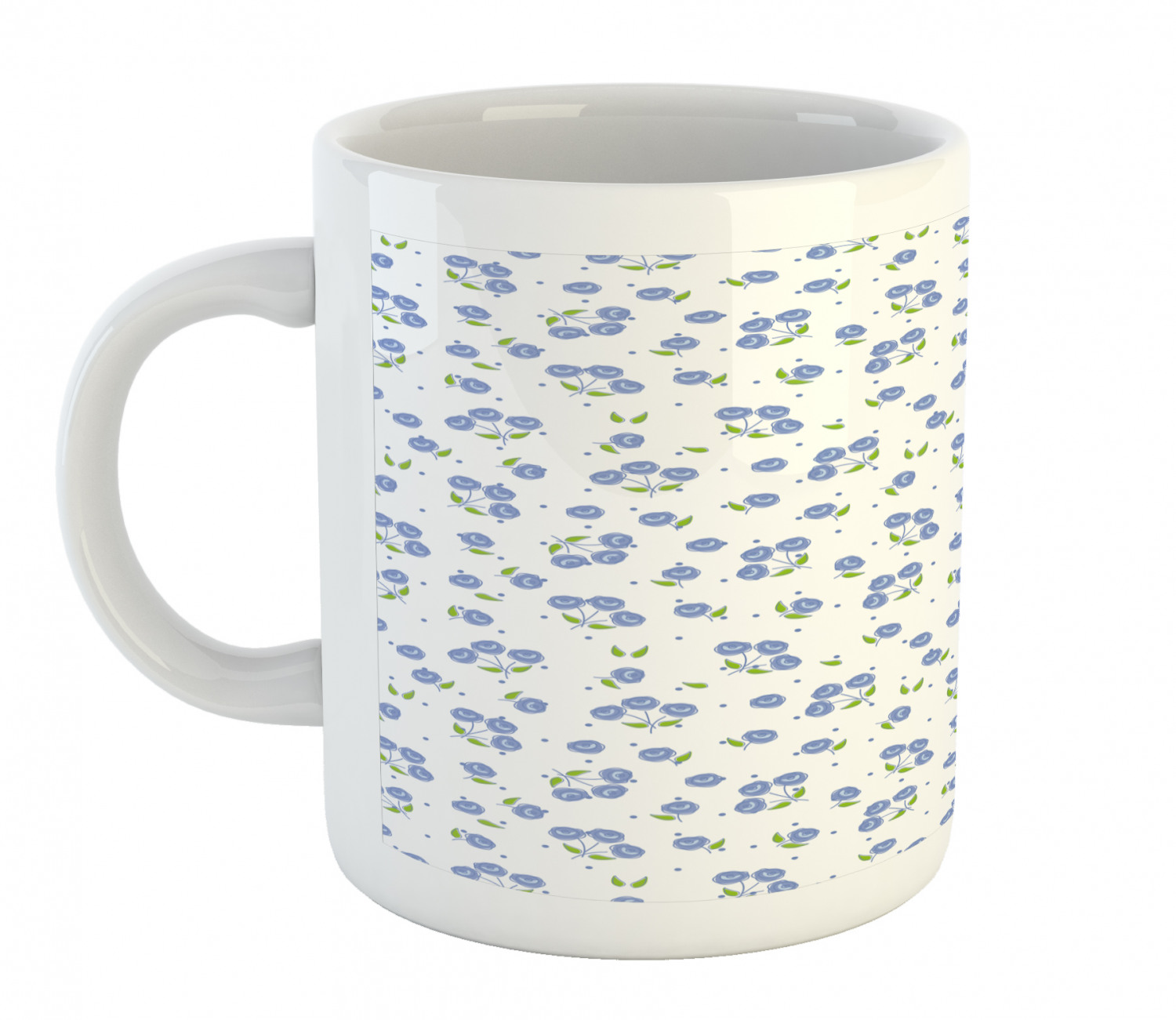 Floral Leaves Ceramic Coffee Mug Cup for Water Tea Drinks, 11 oz - Picture 223 of 244