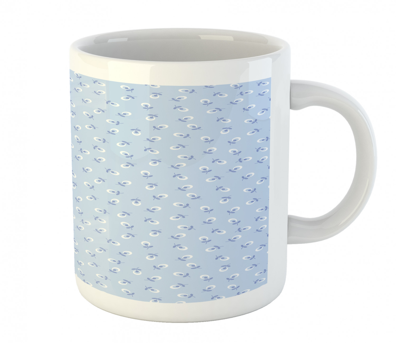 Floral Leaves Ceramic Coffee Mug Cup for Water Tea Drinks, 11 oz - Picture 174 of 244