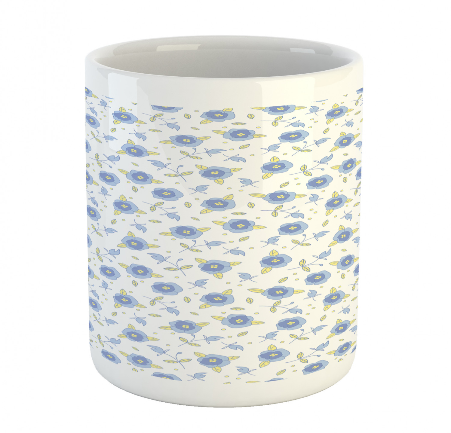 Floral Leaves Ceramic Coffee Mug Cup for Water Tea Drinks, 11 oz - Picture 77 of 244