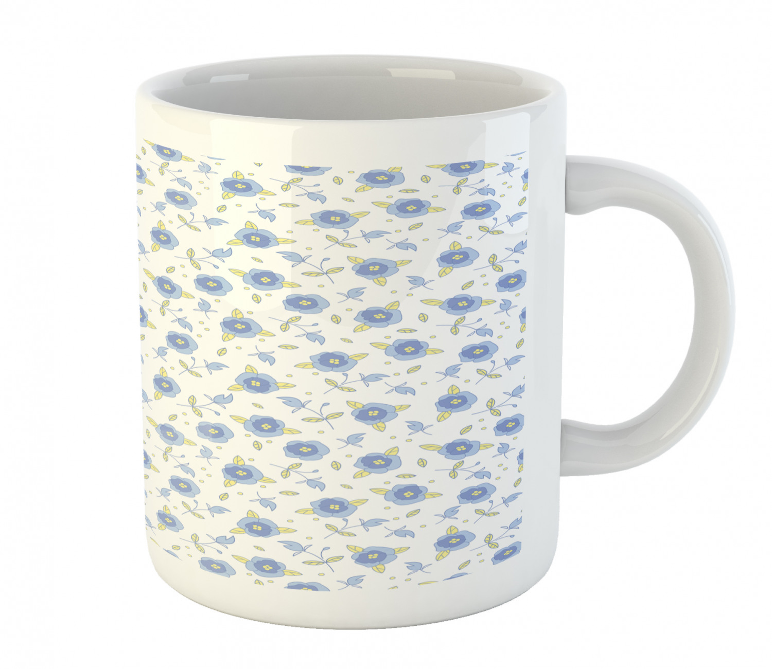 Floral Leaves Ceramic Coffee Mug Cup for Water Tea Drinks, 11 oz - Picture 78 of 244