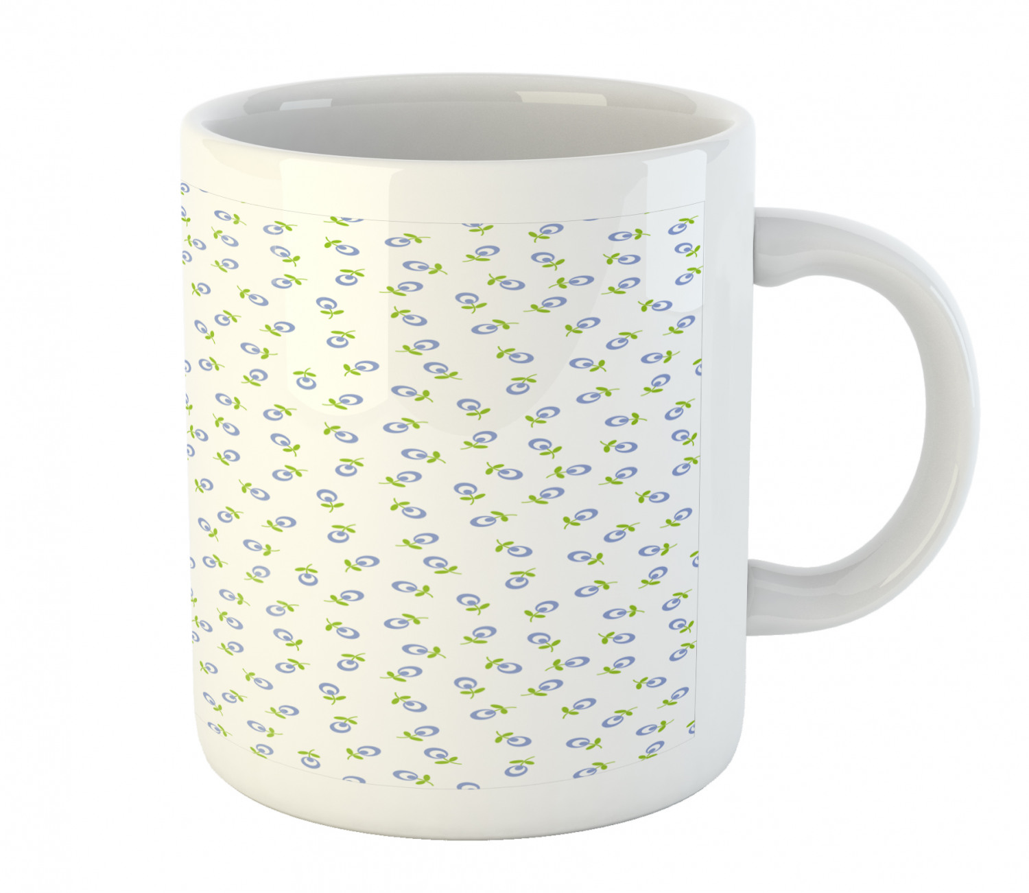 Floral Leaves Ceramic Coffee Mug Cup for Water Tea Drinks, 11 oz - Picture 114 of 244
