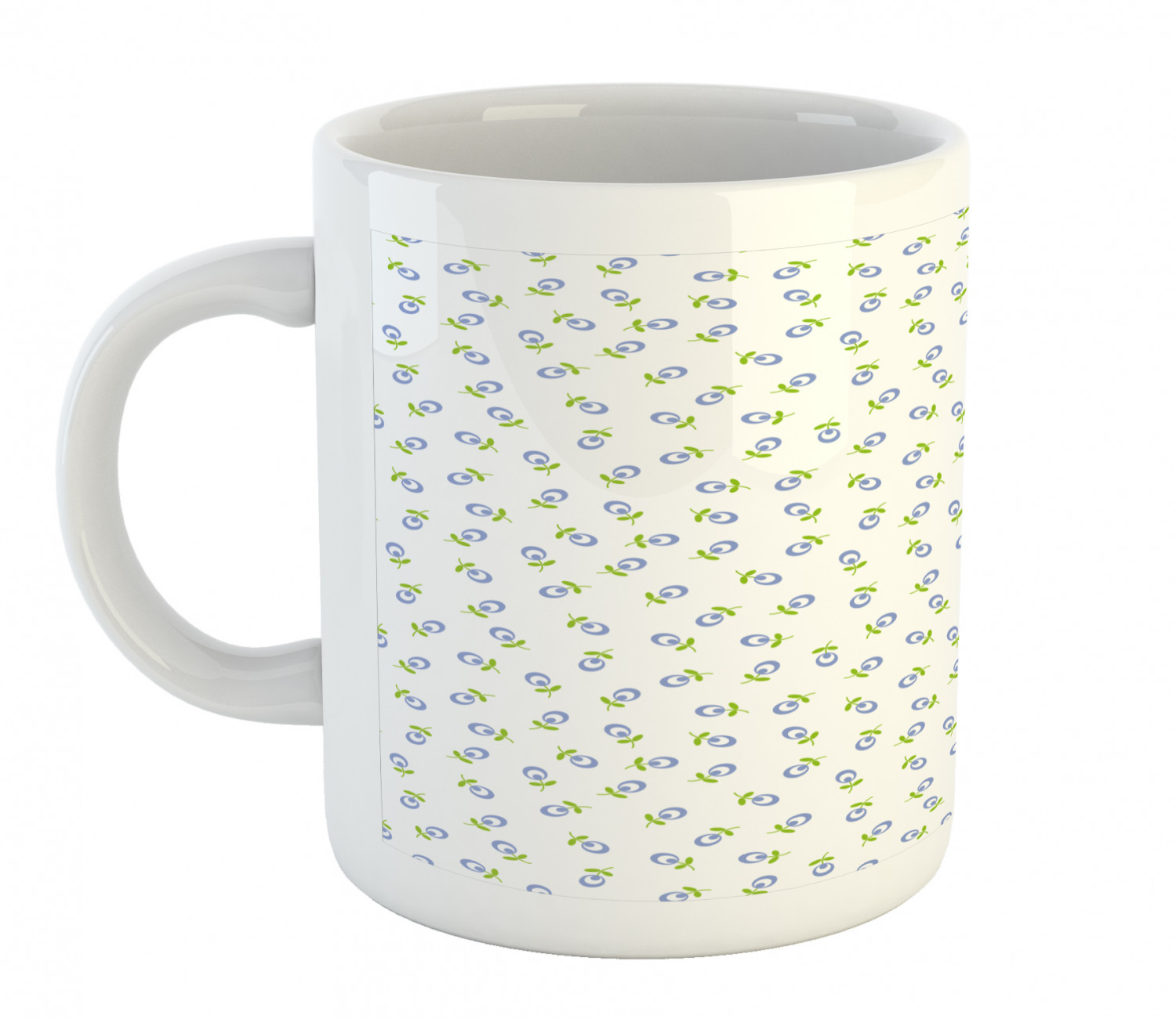 Floral Leaves Ceramic Coffee Mug Cup for Water Tea Drinks, 11 oz - Picture 115 of 244
