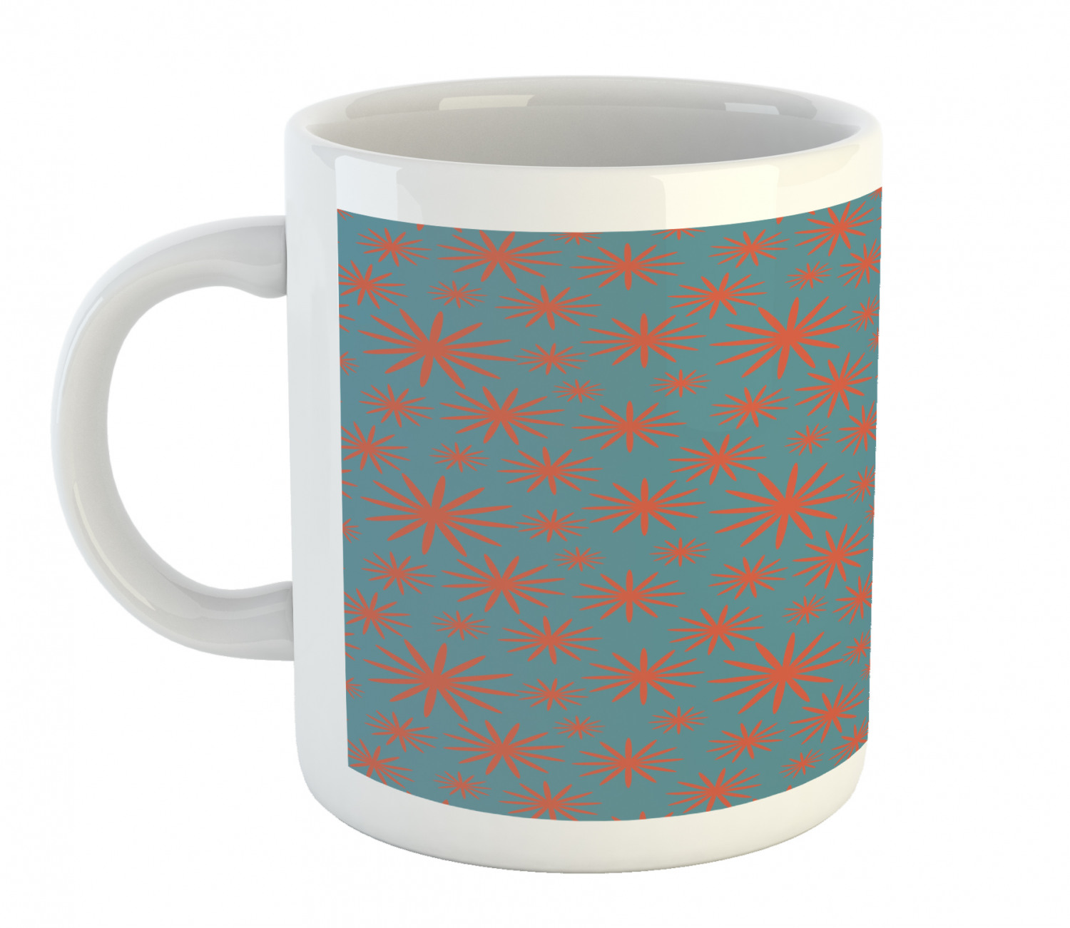 Floral Leaves Ceramic Coffee Mug Cup for Water Tea Drinks, 11 oz - Picture 219 of 244