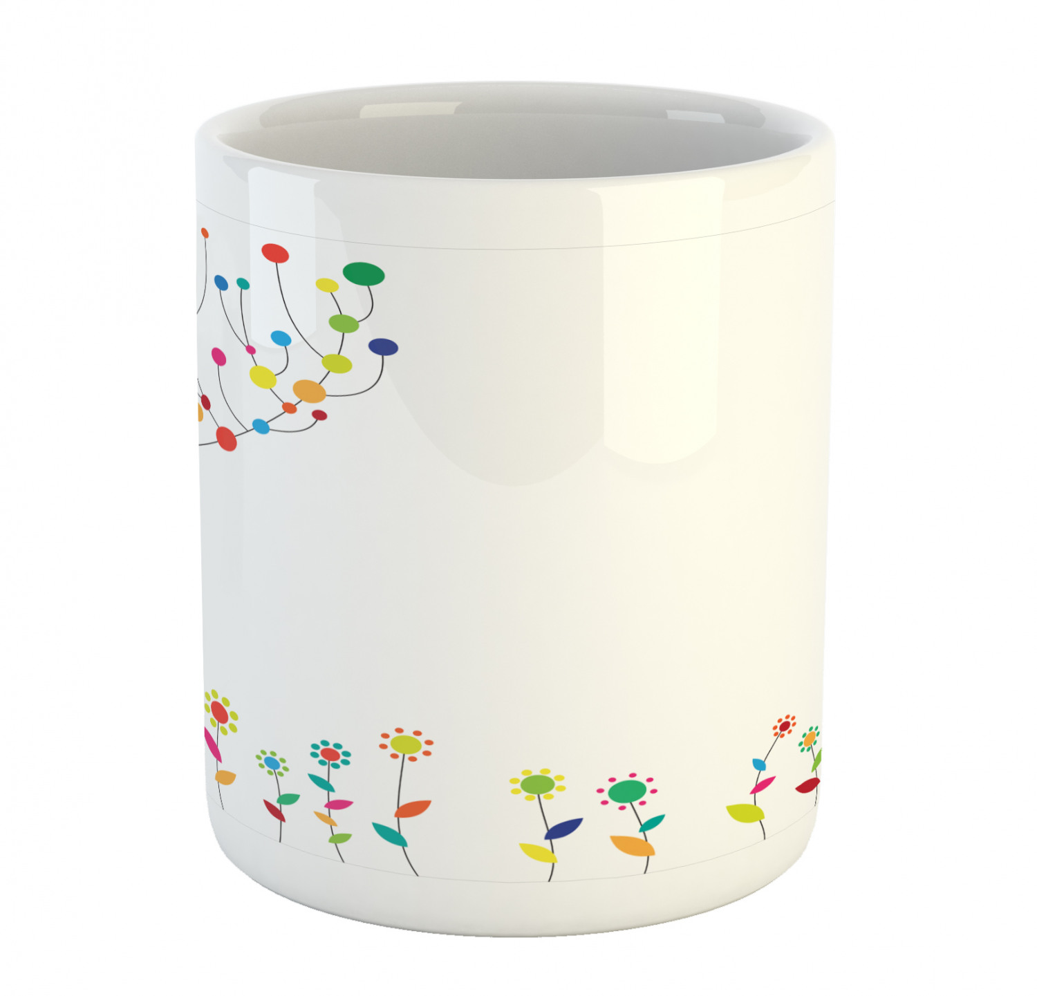 Floral Leaves Ceramic Coffee Mug Cup for Water Tea Drinks, 11 oz - Picture 201 of 244