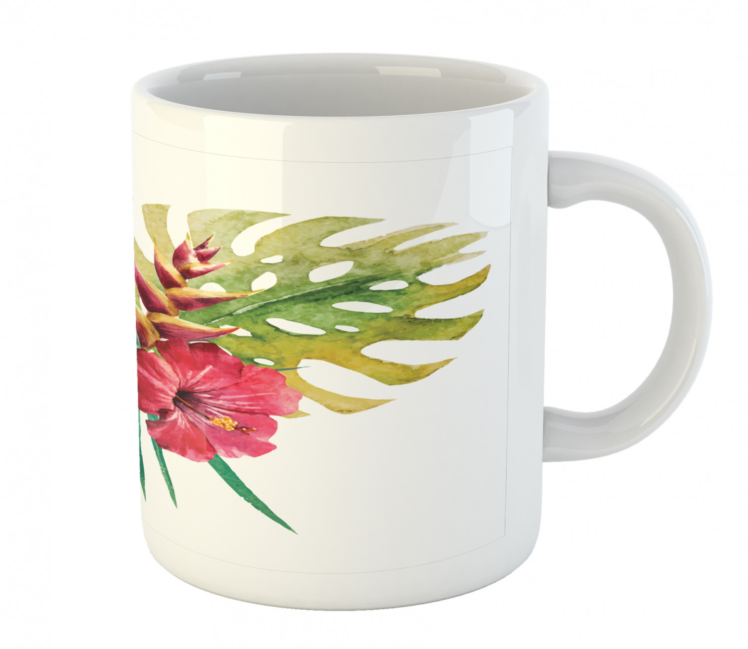 Floral Leaves Ceramic Coffee Mug Cup for Water Tea Drinks, 11 oz - Picture 242 of 244