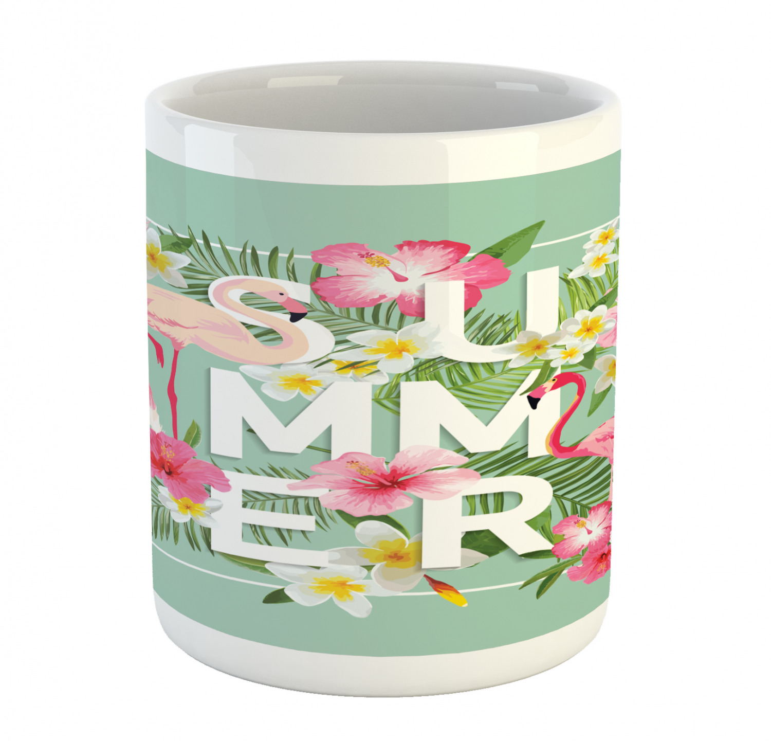 Floral Leaves Ceramic Coffee Mug Cup for Water Tea Drinks, 11 oz - Picture 205 of 244