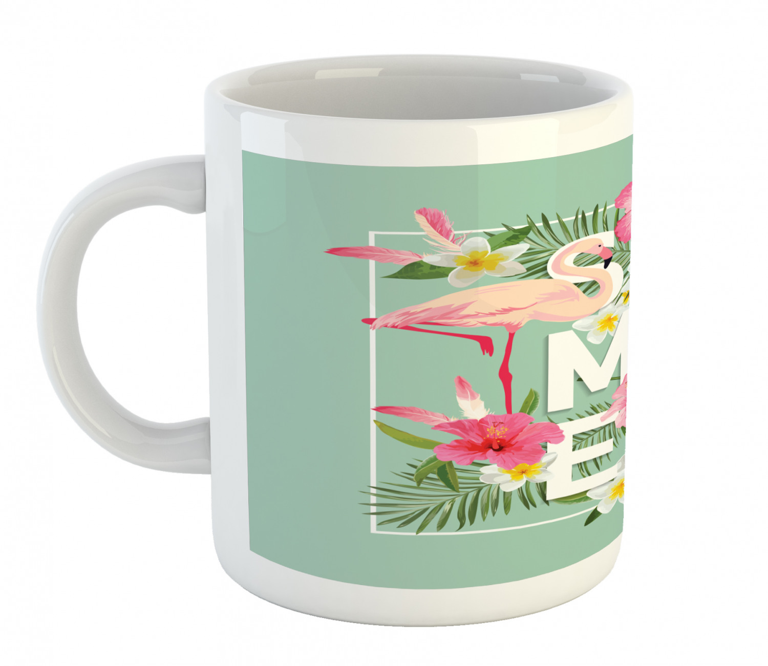 Floral Leaves Ceramic Coffee Mug Cup for Water Tea Drinks, 11 oz - Picture 207 of 244