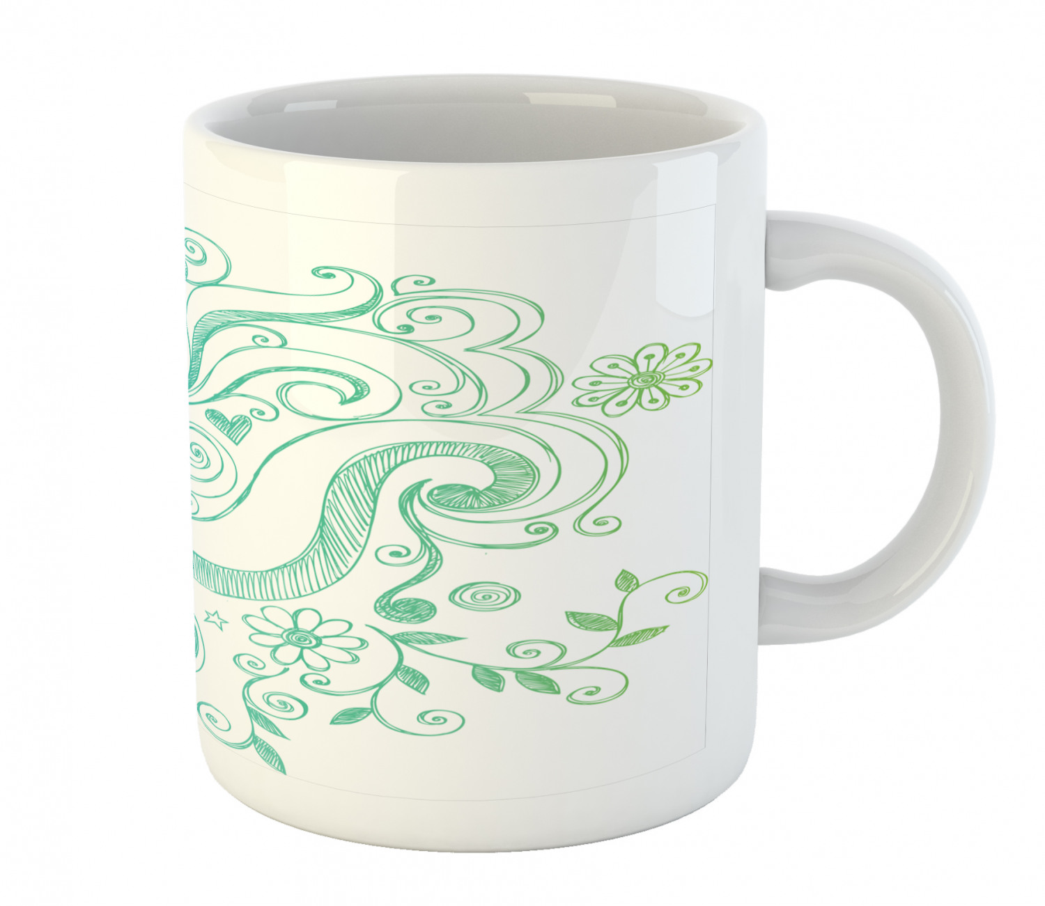 Ambesonne Flower Nature Ceramic Coffee Mug Cup for Water Tea Drinks, 11 oz - Picture 126 of 244