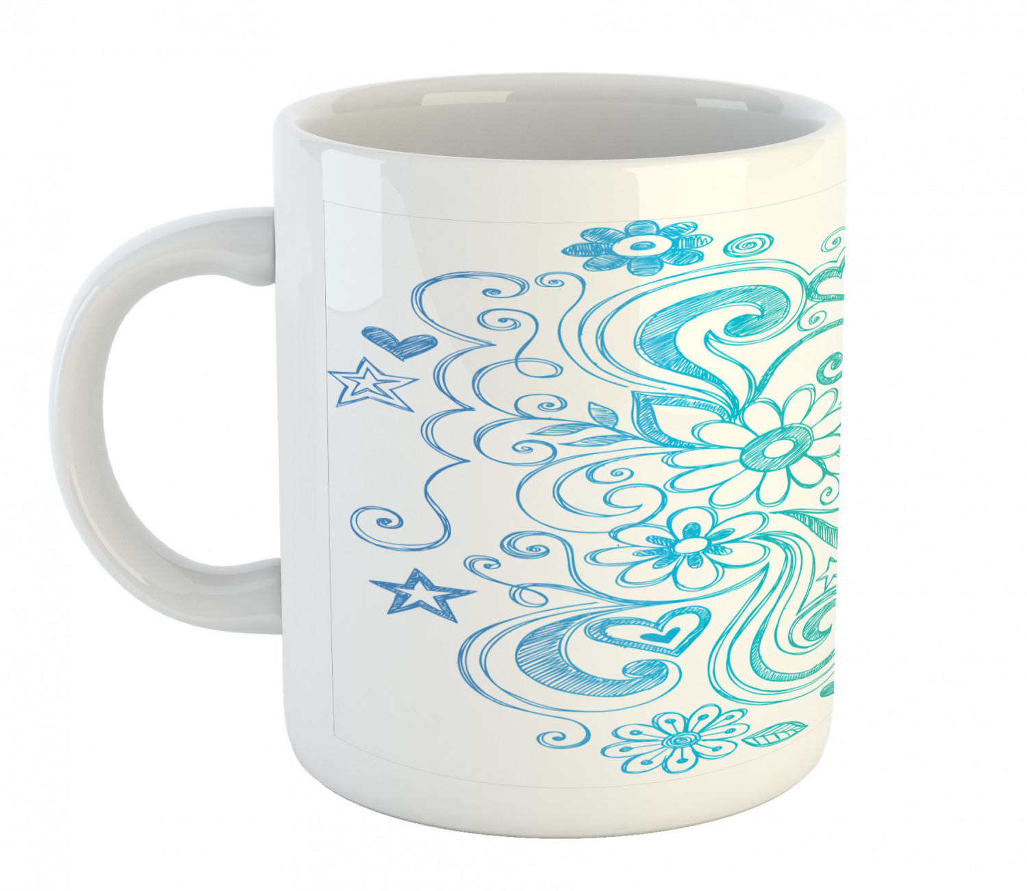 Ambesonne Flower Nature Ceramic Coffee Mug Cup for Water Tea Drinks, 11 oz - Picture 127 of 244