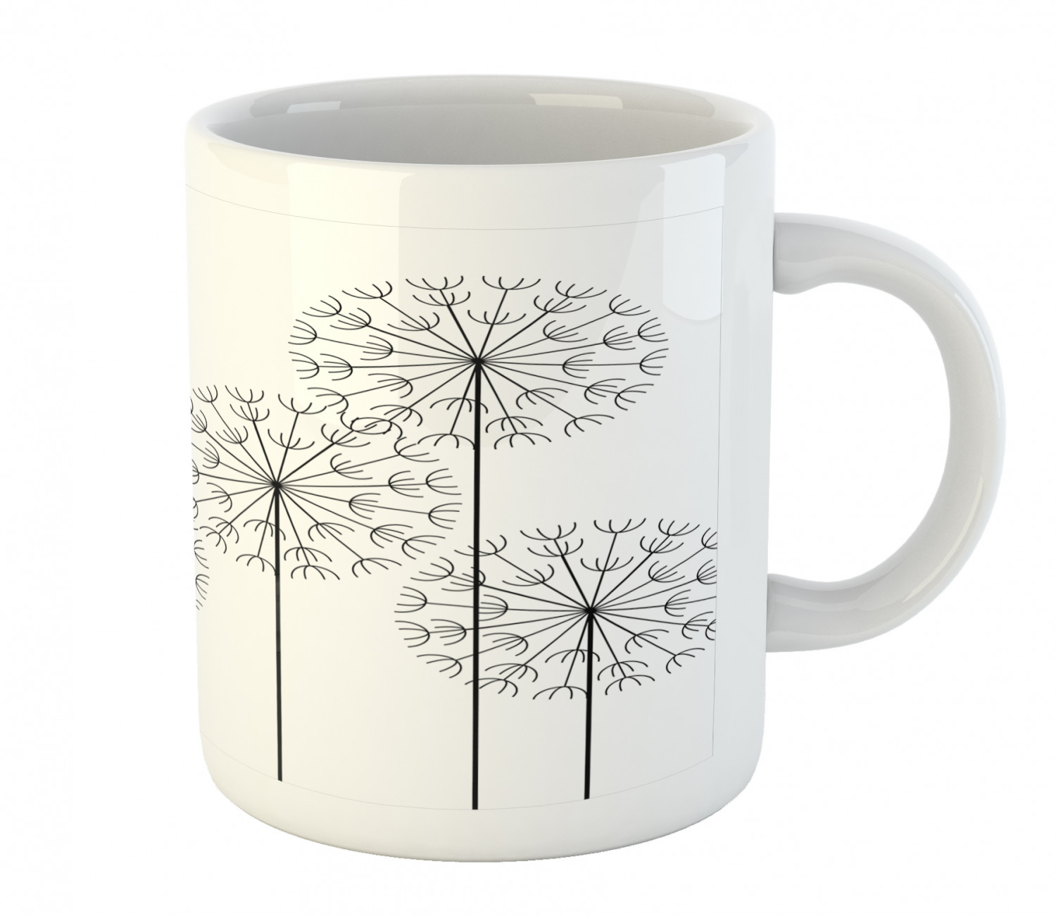 Floral Leaves Ceramic Coffee Mug Cup for Water Tea Drinks, 11 oz - Picture 62 of 244