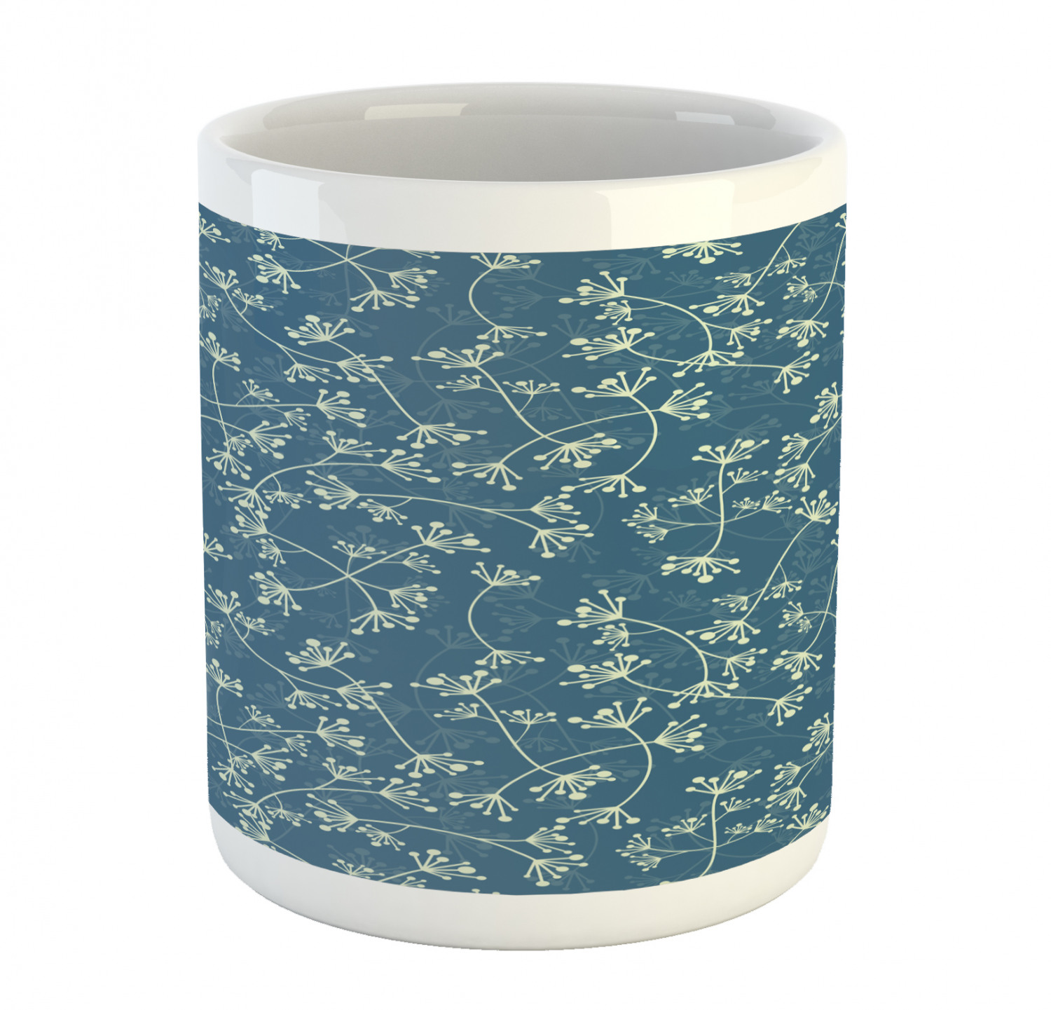 Floral Leaves Ceramic Coffee Mug Cup for Water Tea Drinks, 11 oz - Picture 209 of 244