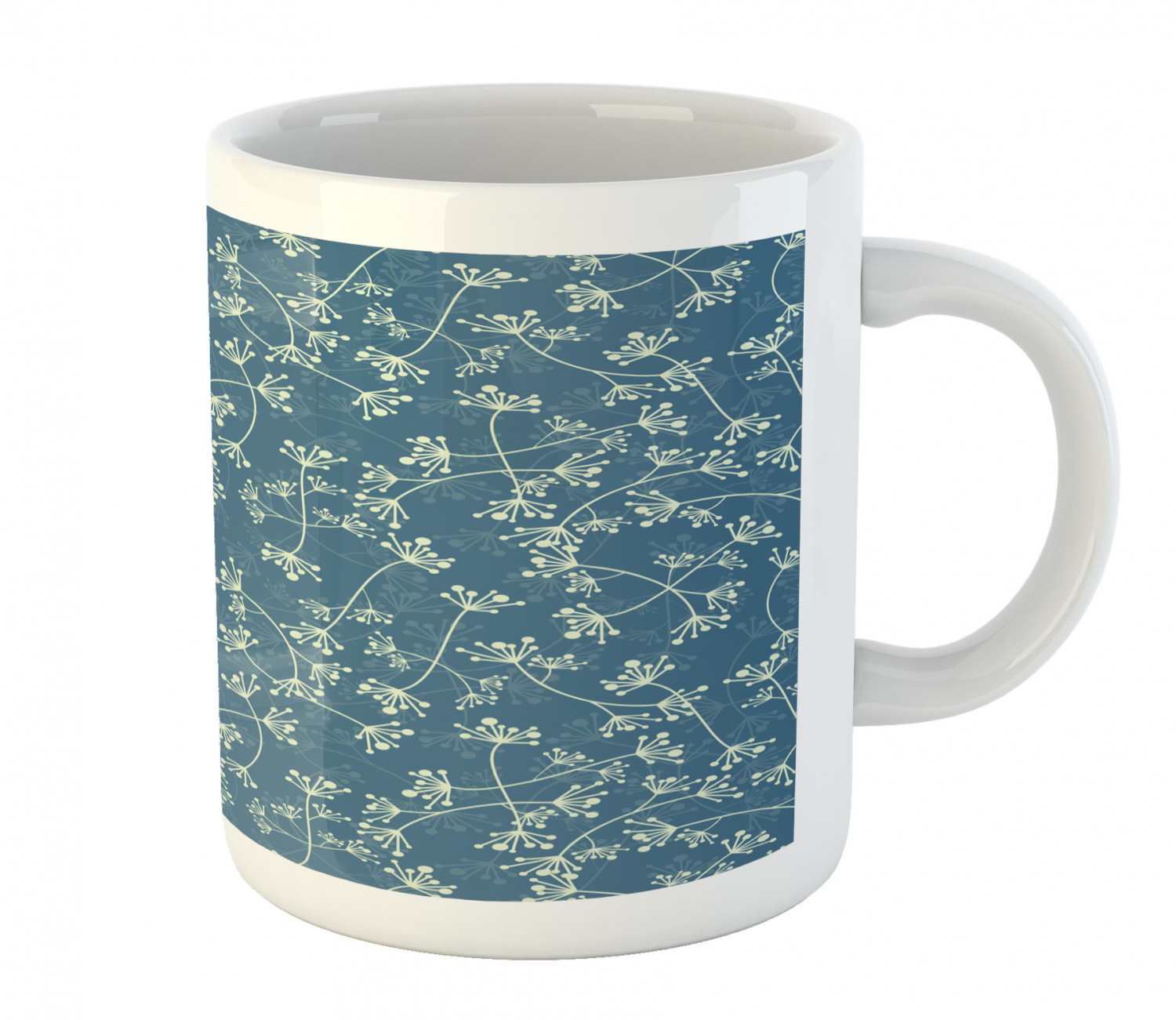 Floral Leaves Ceramic Coffee Mug Cup for Water Tea Drinks, 11 oz - Picture 210 of 244