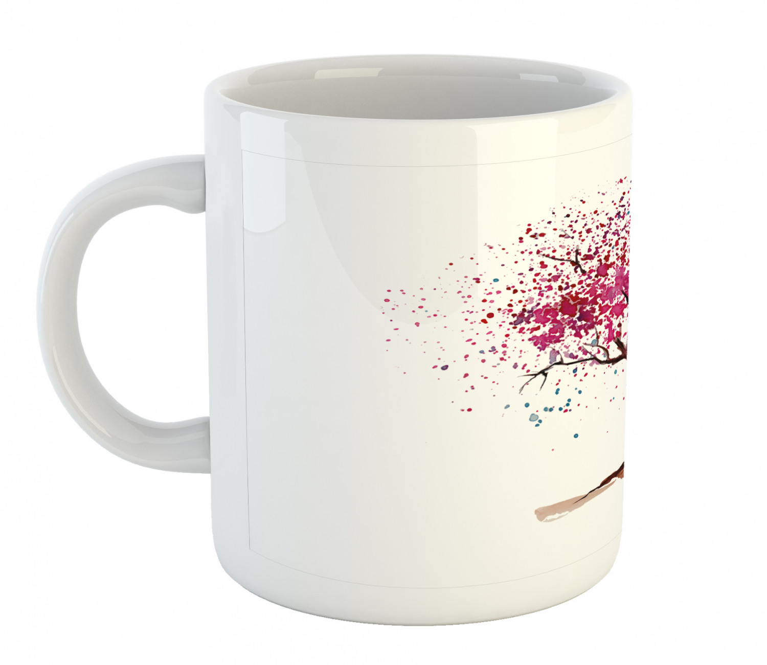 Floral Leaves Ceramic Coffee Mug Cup for Water Tea Drinks, 11 oz - Picture 27 of 244