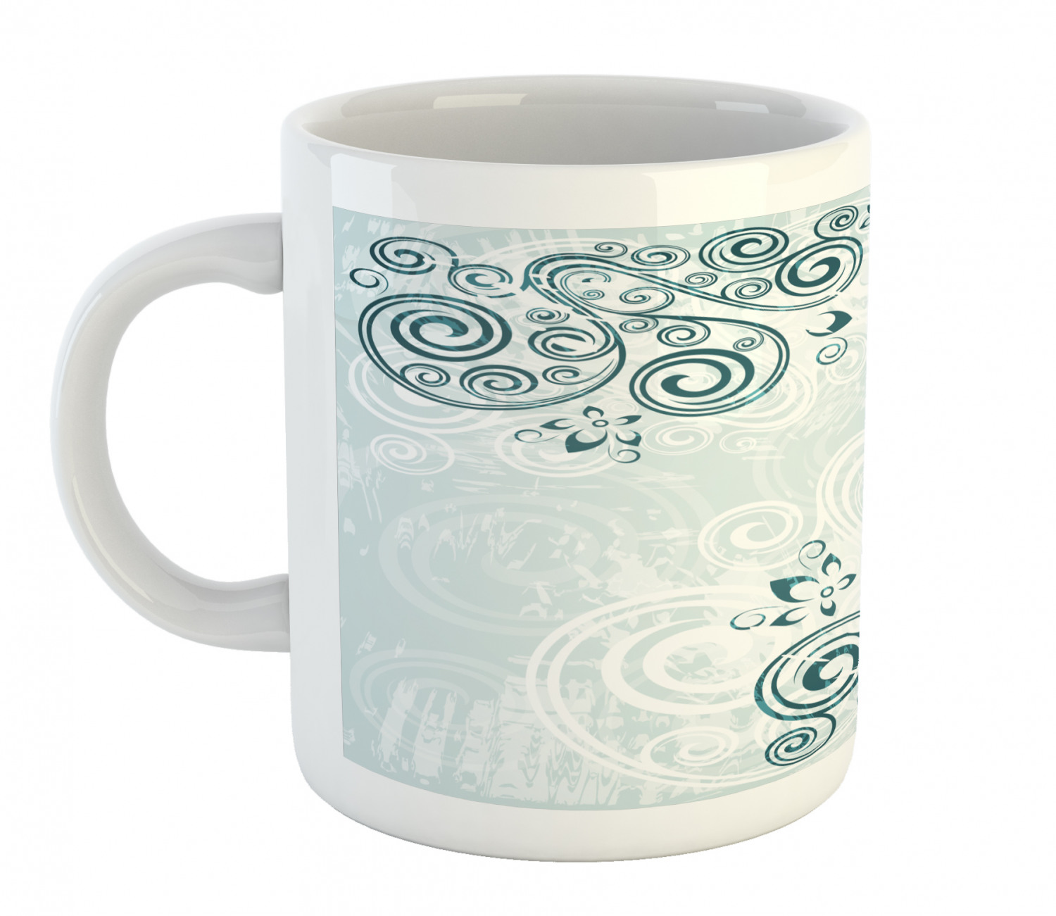 Floral Leaves Ceramic Coffee Mug Cup for Water Tea Drinks, 11 oz - Picture 171 of 244