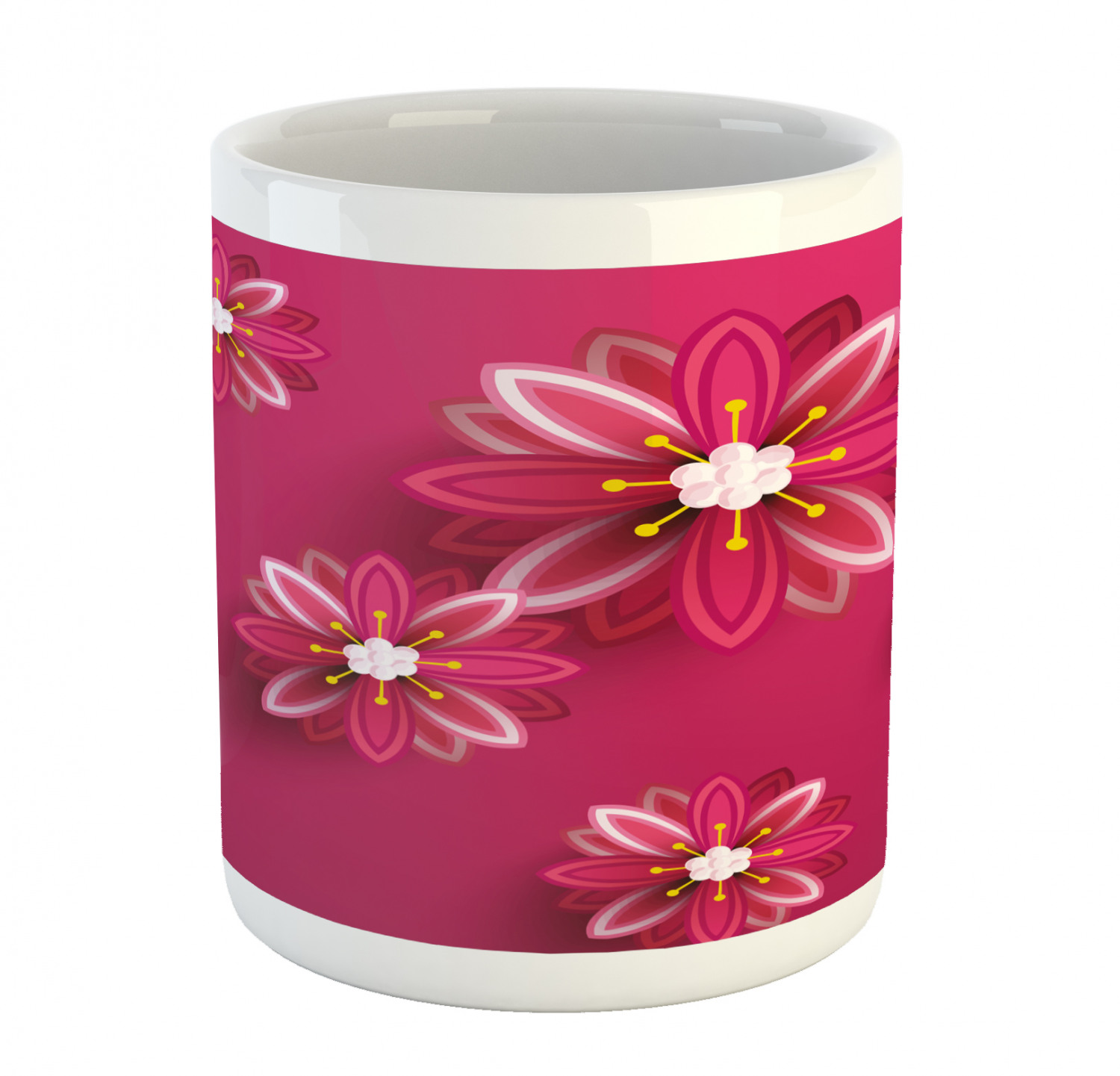Floral Leaves Ceramic Coffee Mug Cup for Water Tea Drinks, 11 oz - Picture 177 of 244