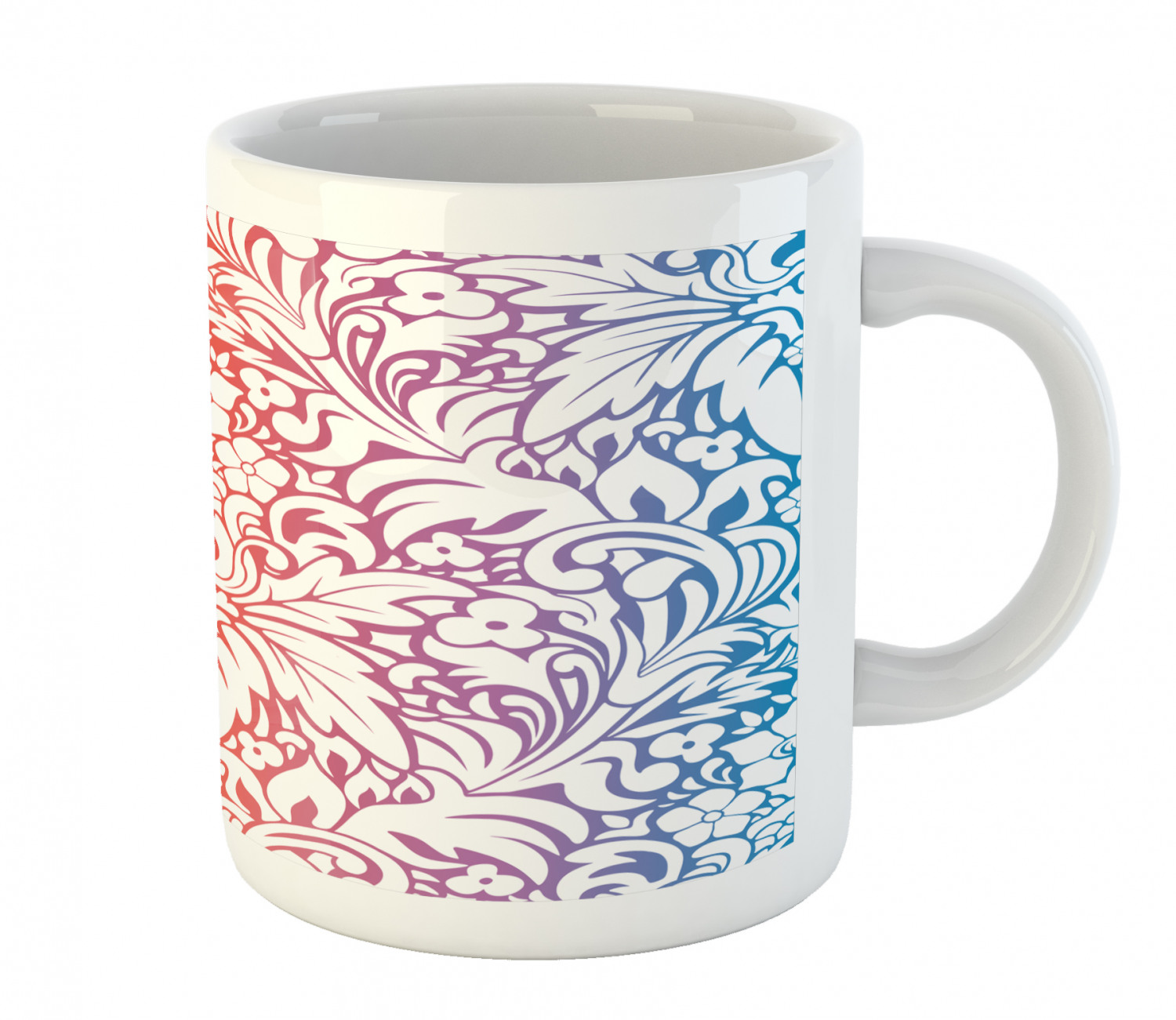 Floral Leaves Ceramic Coffee Mug Cup for Water Tea Drinks, 11 oz - Picture 42 of 244
