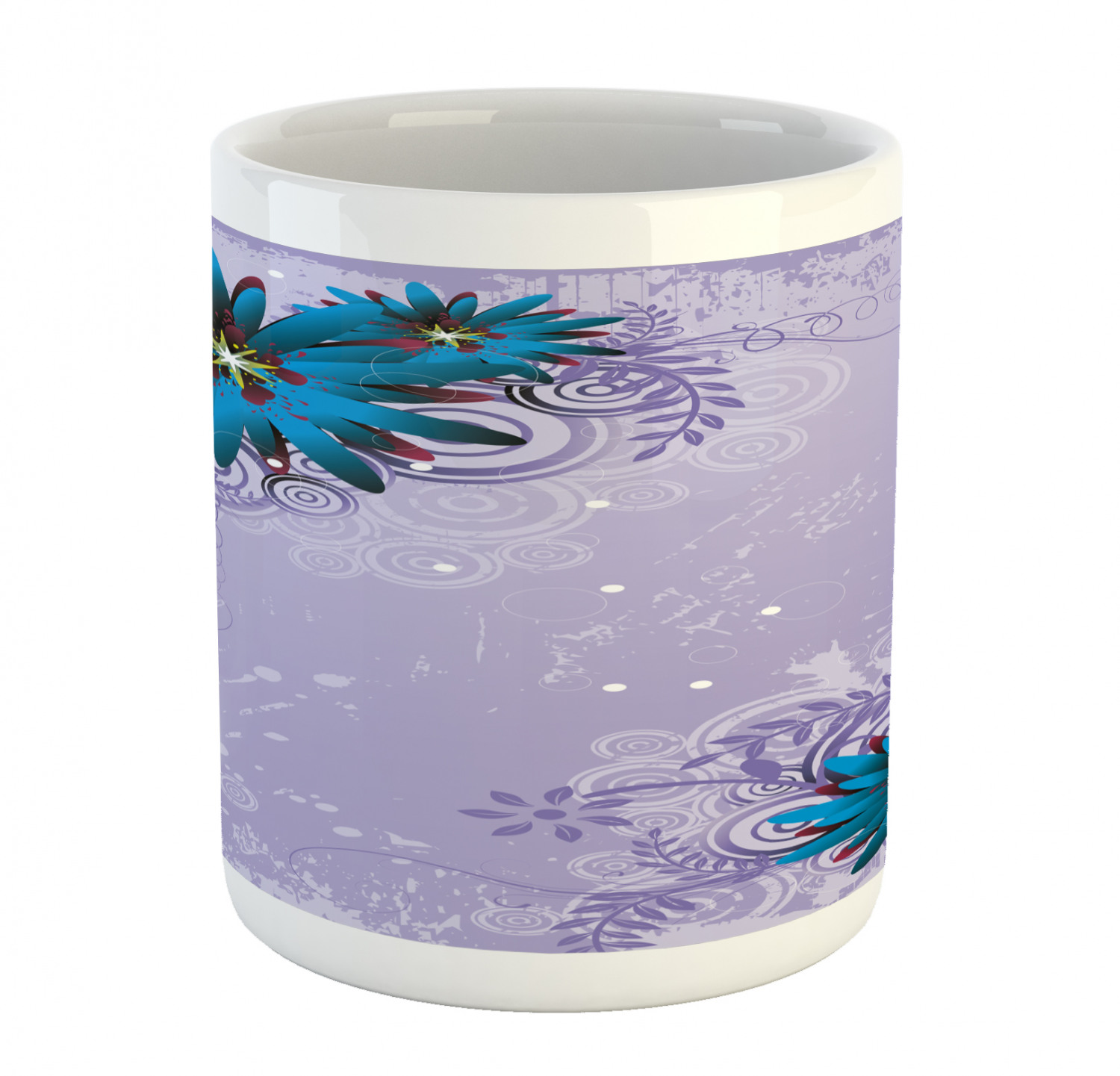 Floral Leaves Ceramic Coffee Mug Cup for Water Tea Drinks, 11 oz - Picture 109 of 244