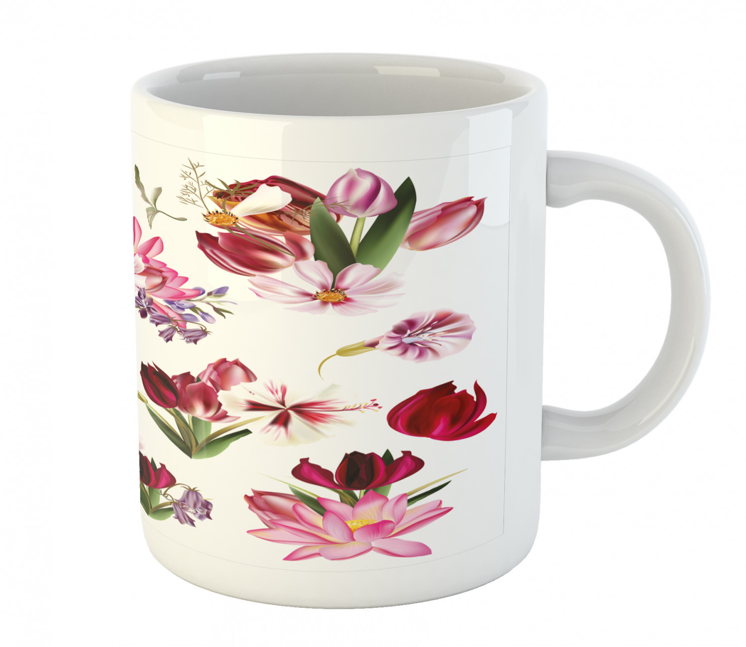 Floral Leaves Ceramic Coffee Mug Cup for Water Tea Drinks, 11 oz - Picture 50 of 244
