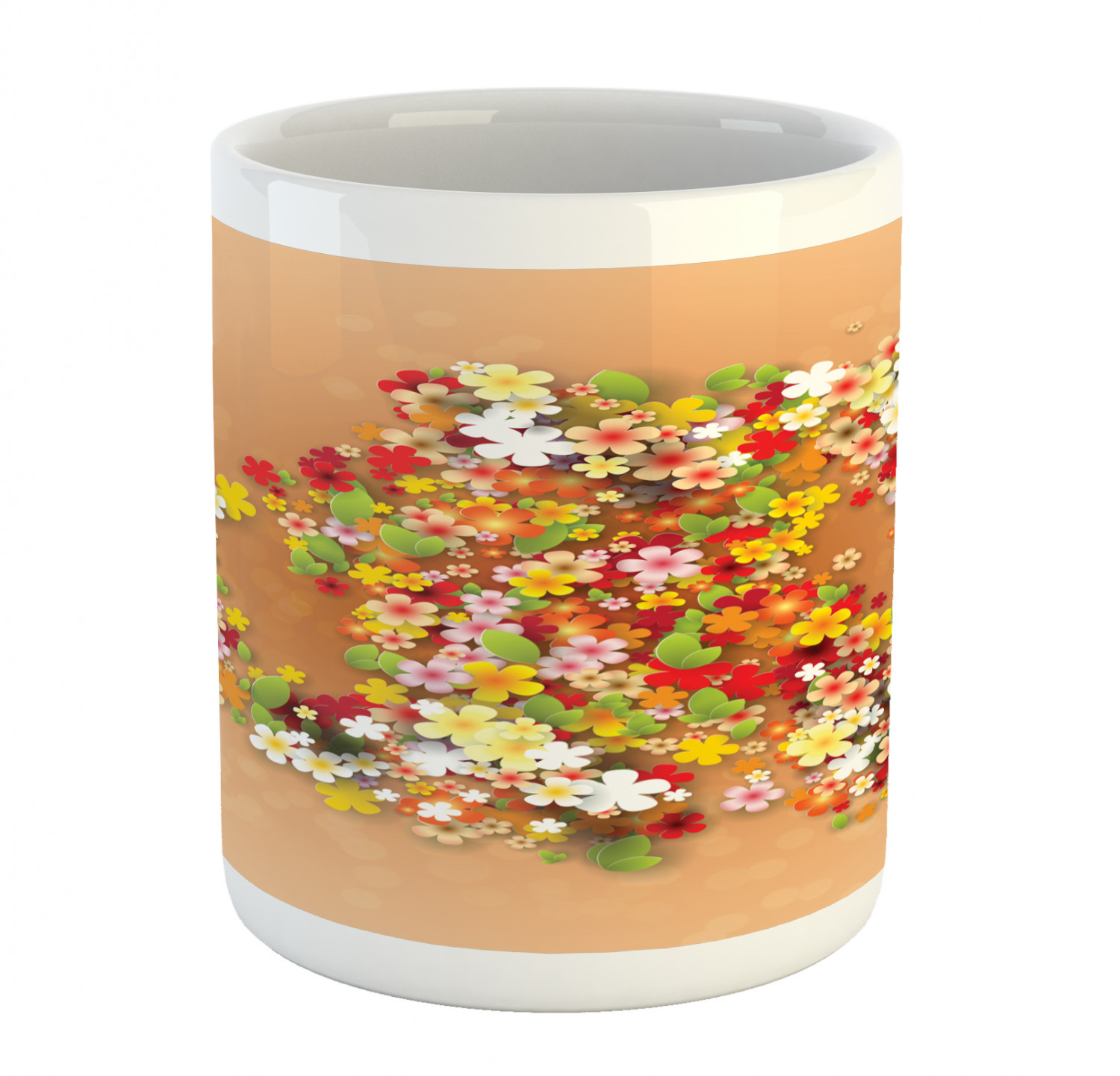 Floral Leaves Ceramic Coffee Mug Cup for Water Tea Drinks, 11 oz - Picture 185 of 244