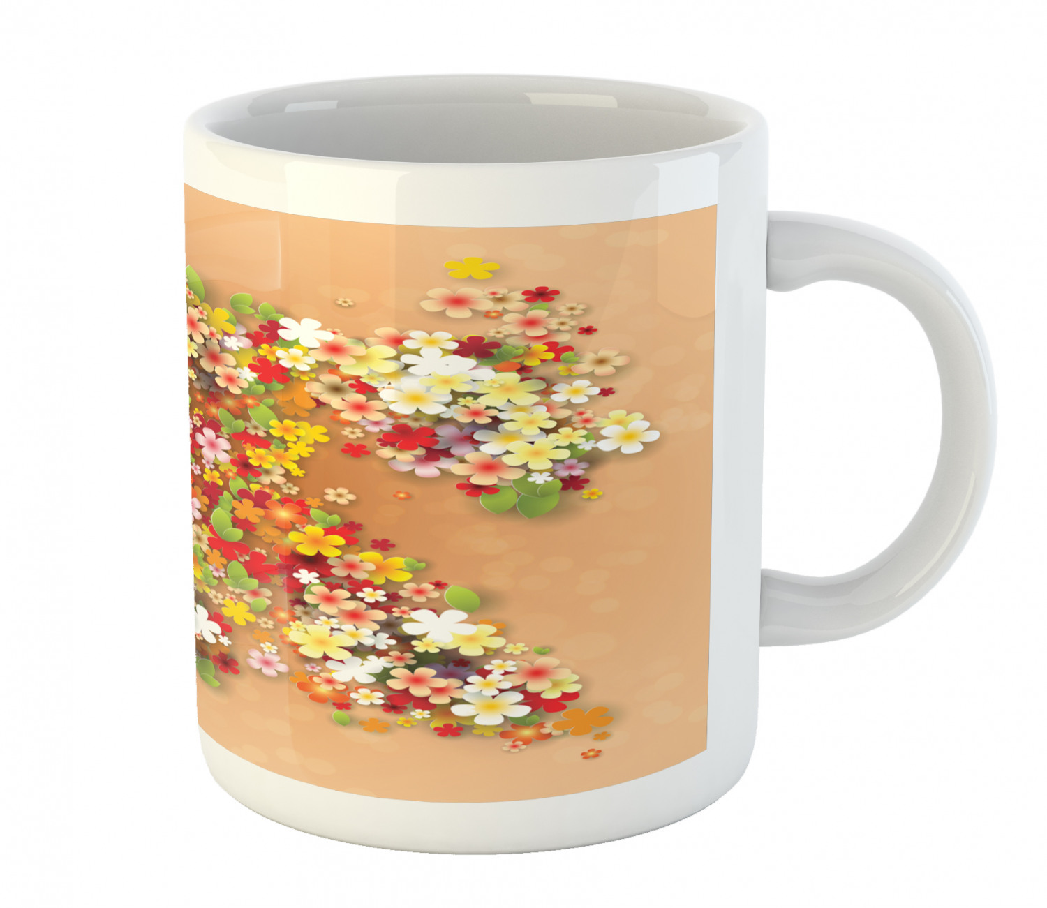 Floral Leaves Ceramic Coffee Mug Cup for Water Tea Drinks, 11 oz - Picture 186 of 244