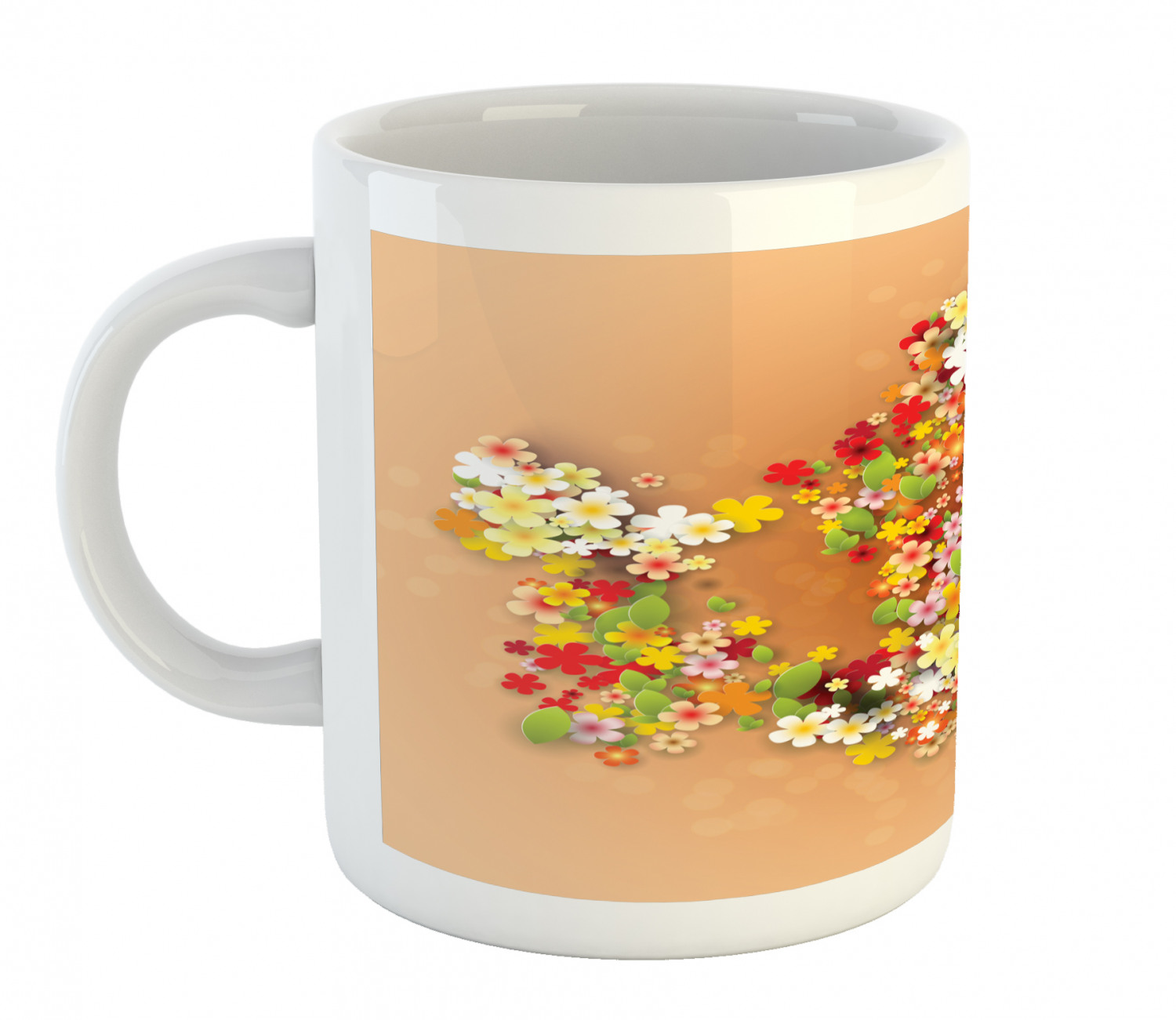 Floral Leaves Ceramic Coffee Mug Cup for Water Tea Drinks, 11 oz - Picture 187 of 244