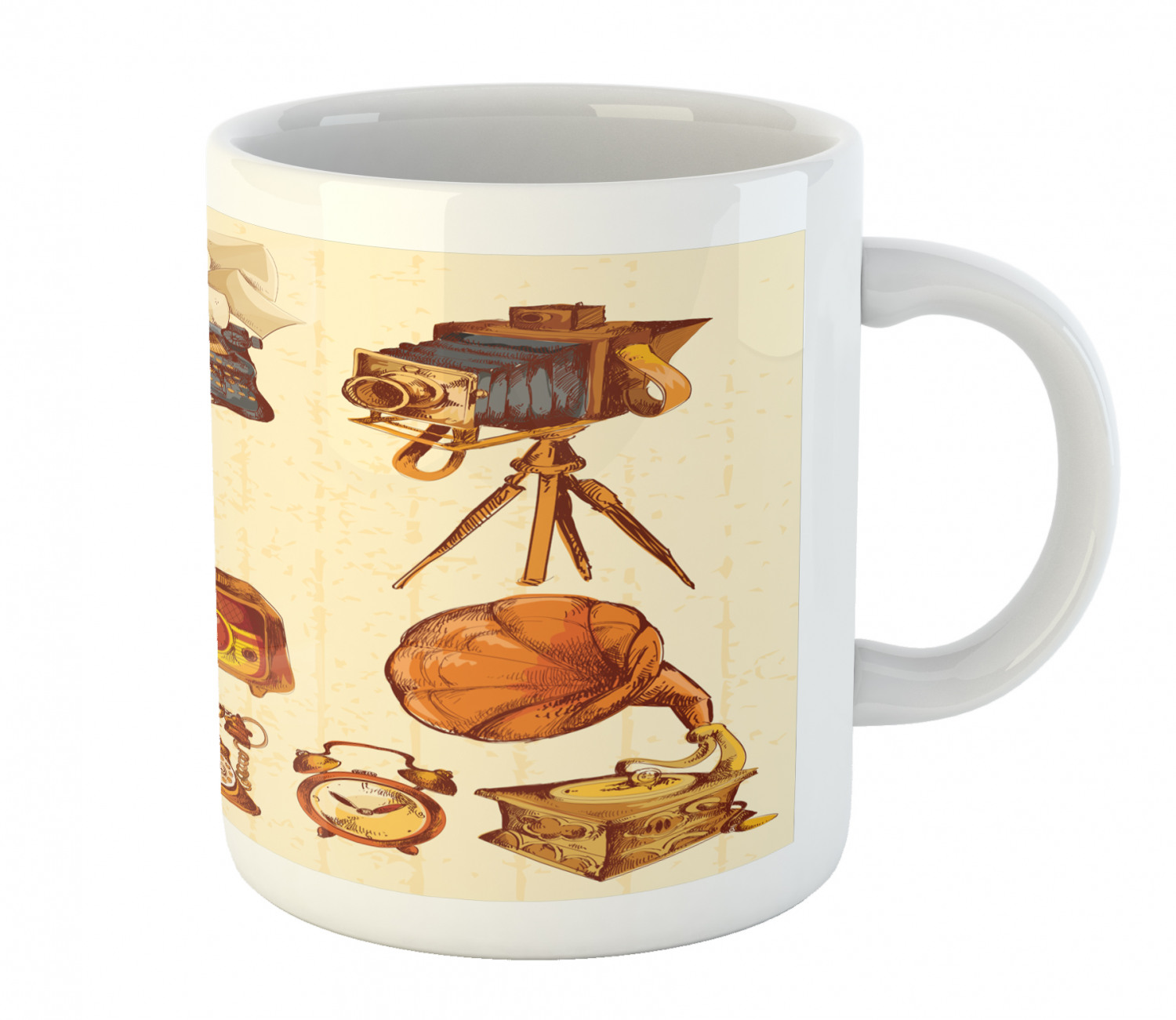 Ambesonne Vintage Home Ceramic Coffee Mug Cup for Water Tea Drinks, 11 oz - Picture 194 of 244