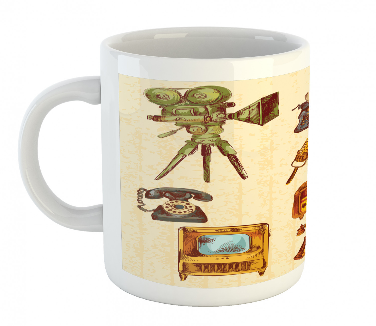 Ambesonne Vintage Home Ceramic Coffee Mug Cup for Water Tea Drinks, 11 oz - Picture 195 of 244