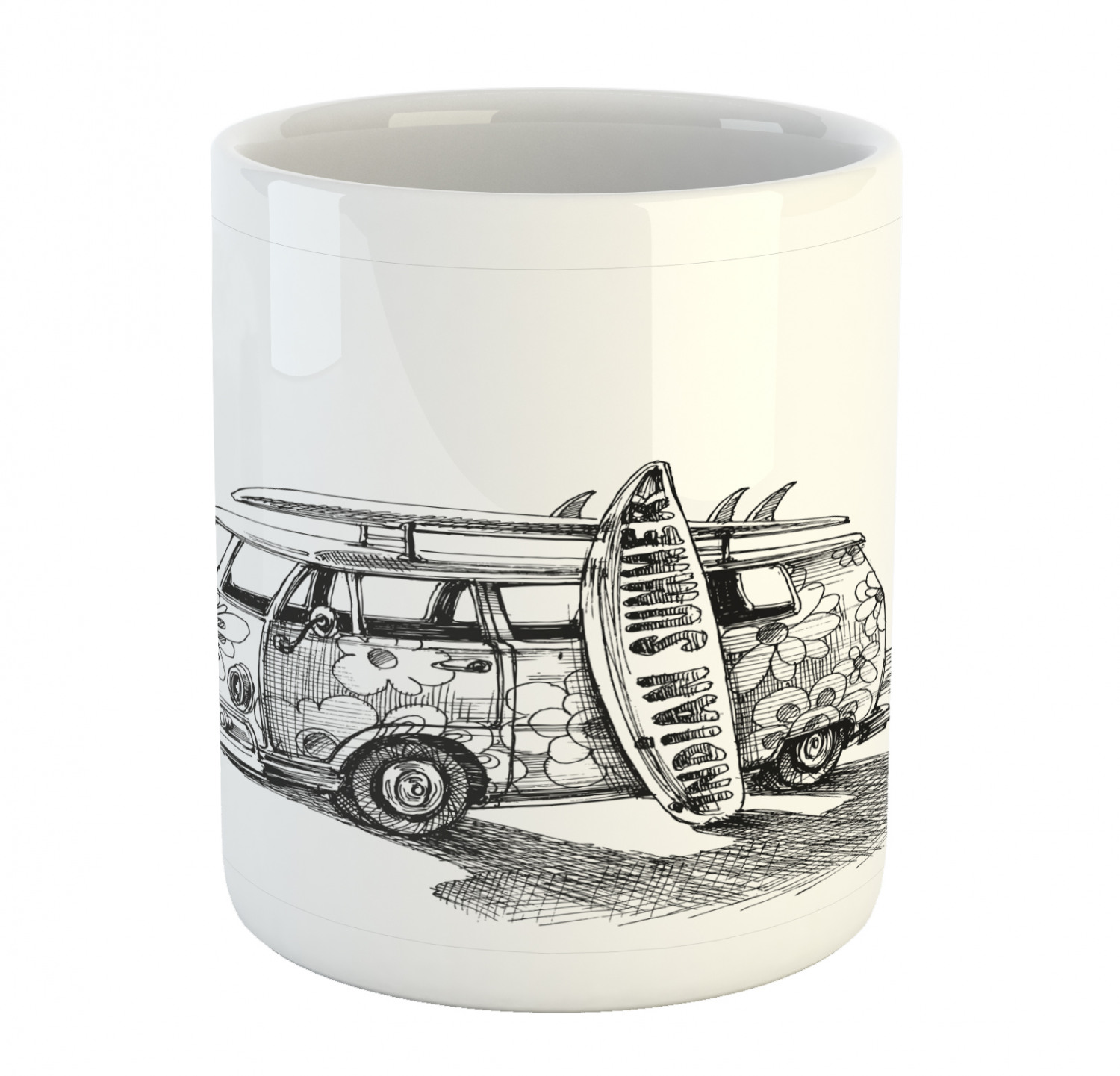 Ambesonne Vintage Home Ceramic Coffee Mug Cup for Water Tea Drinks, 11 oz - Picture 225 of 244