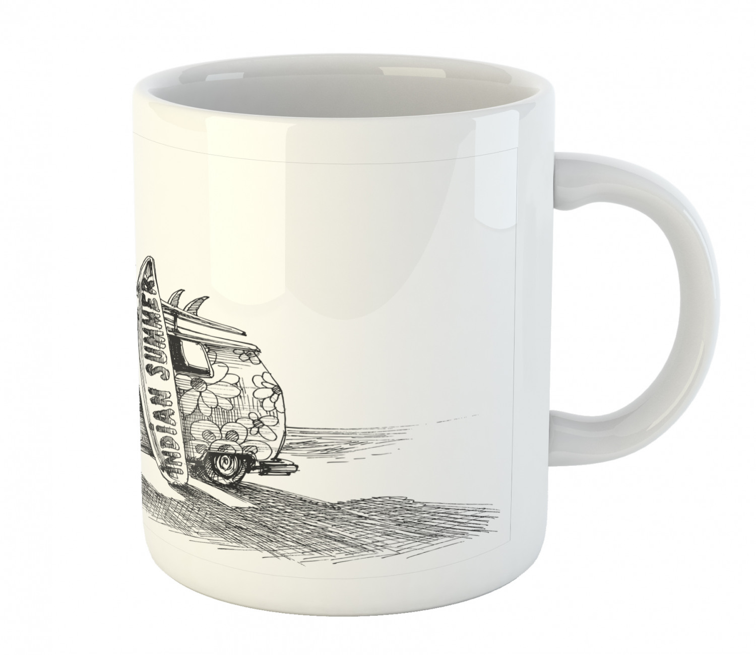 Ambesonne Vintage Home Ceramic Coffee Mug Cup for Water Tea Drinks, 11 oz - Picture 226 of 244