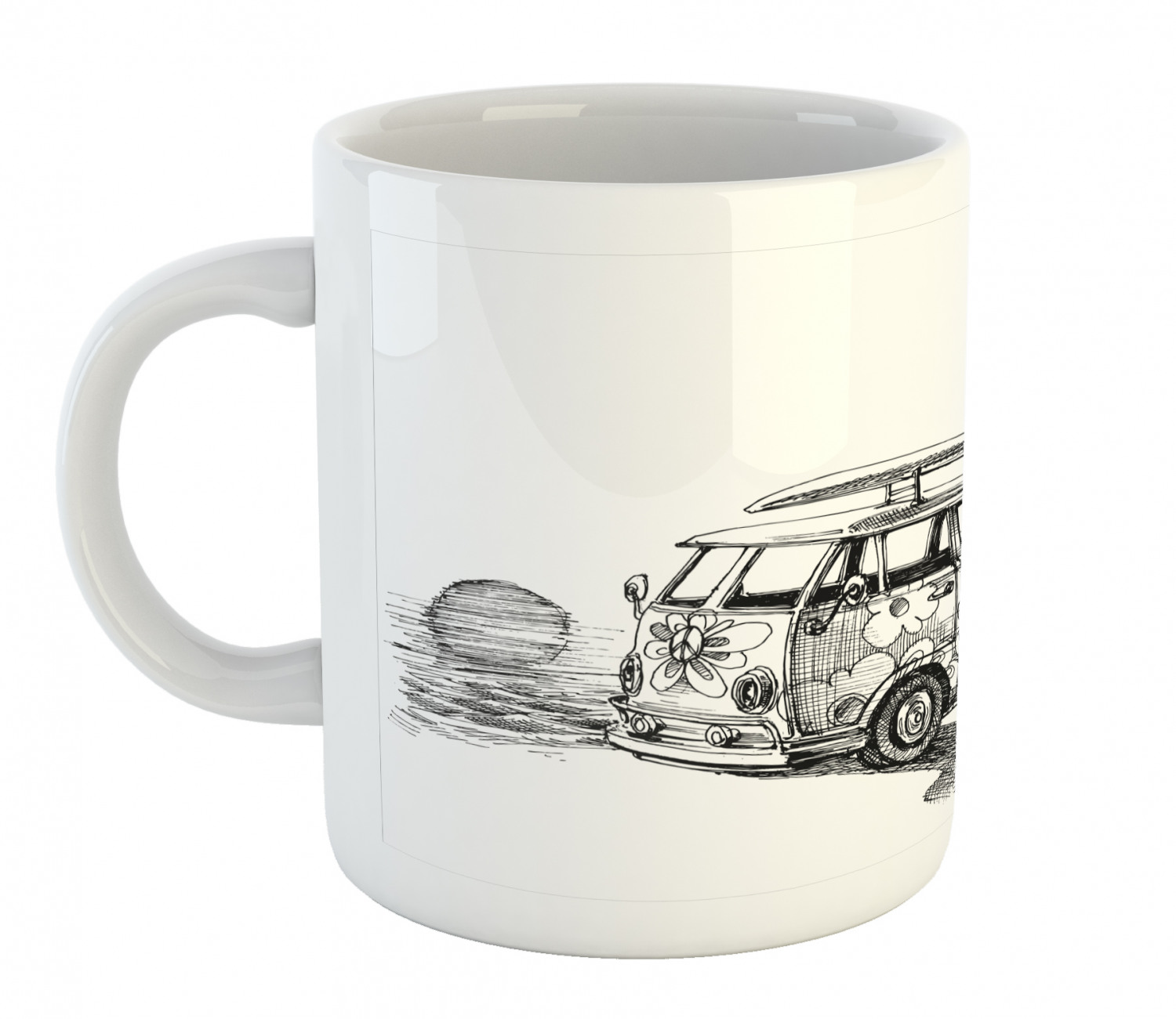 Ambesonne Vintage Home Ceramic Coffee Mug Cup for Water Tea Drinks, 11 oz - Picture 227 of 244