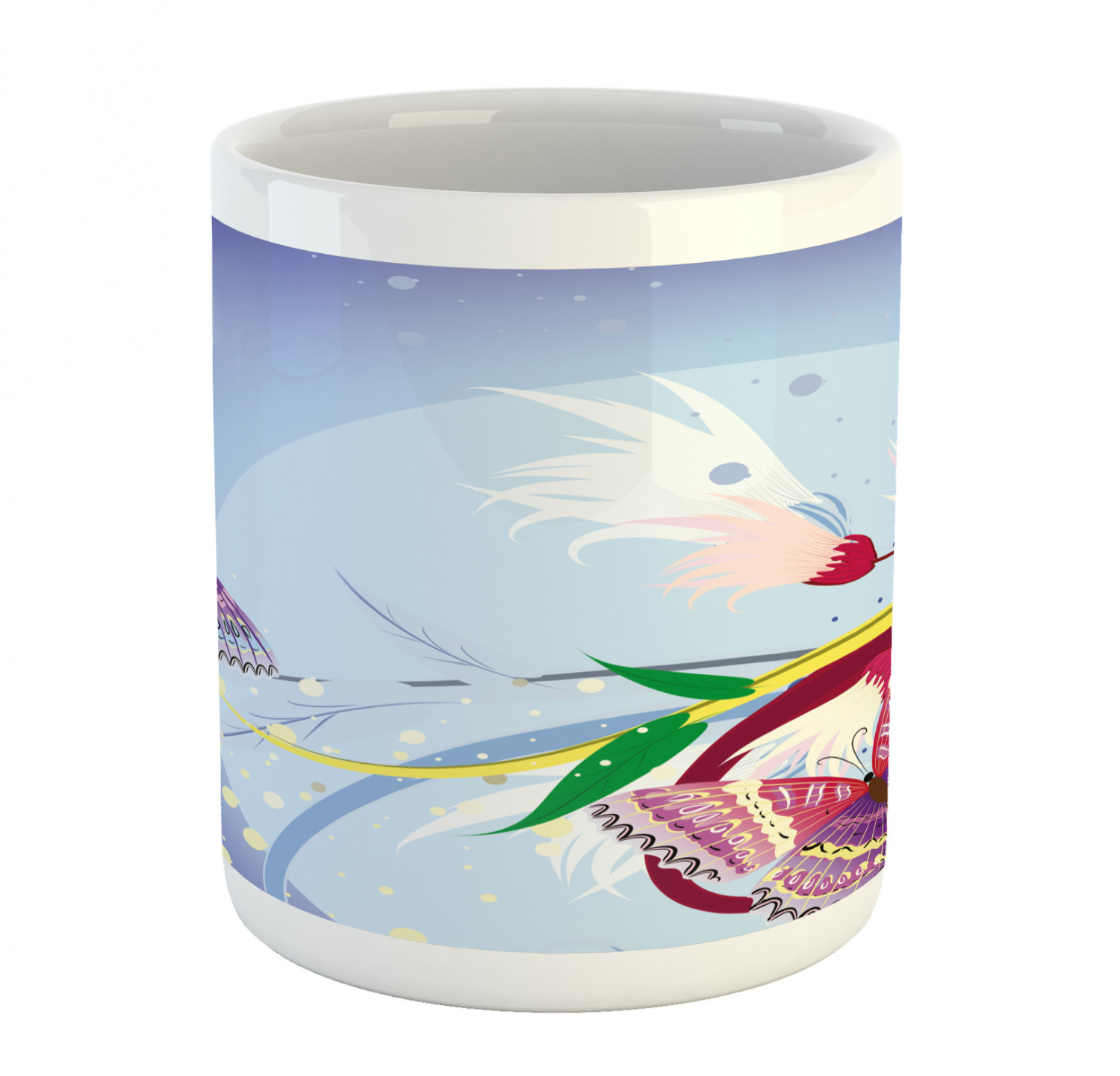 Floral Leaves Ceramic Coffee Mug Cup for Water Tea Drinks, 11 oz - Picture 73 of 244
