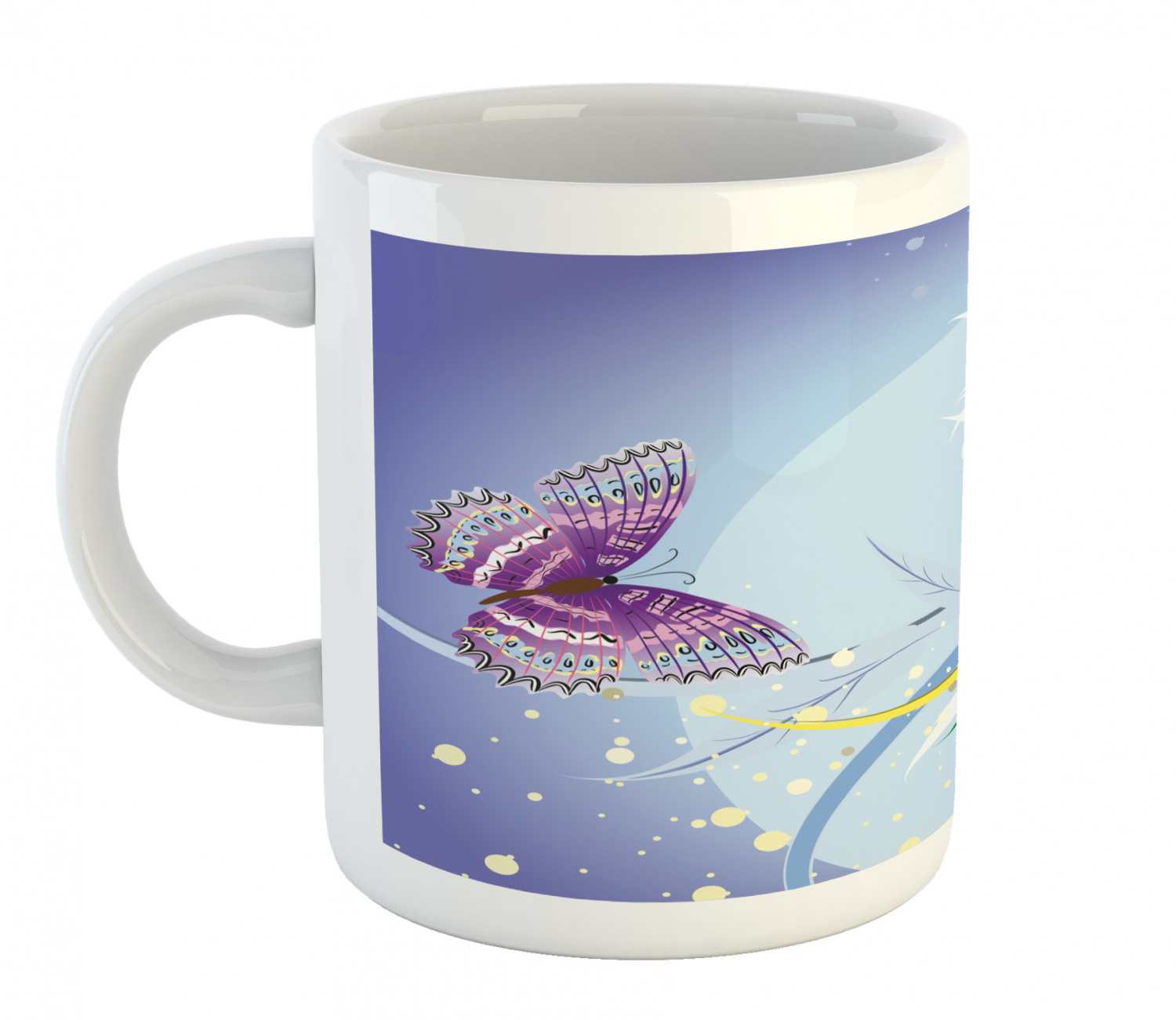 Floral Leaves Ceramic Coffee Mug Cup for Water Tea Drinks, 11 oz - Picture 75 of 244