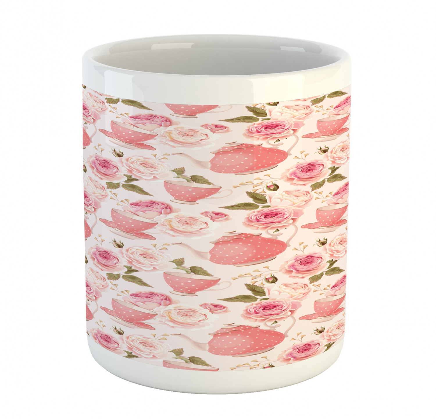 Floral Leaves Ceramic Coffee Mug Cup for Water Tea Drinks, 11 oz - Picture 225 of 244