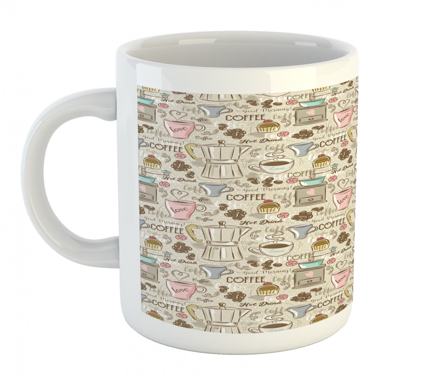 Ambesonne Vintage Home Ceramic Coffee Mug Cup for Water Tea Drinks, 11 oz - Picture 47 of 244
