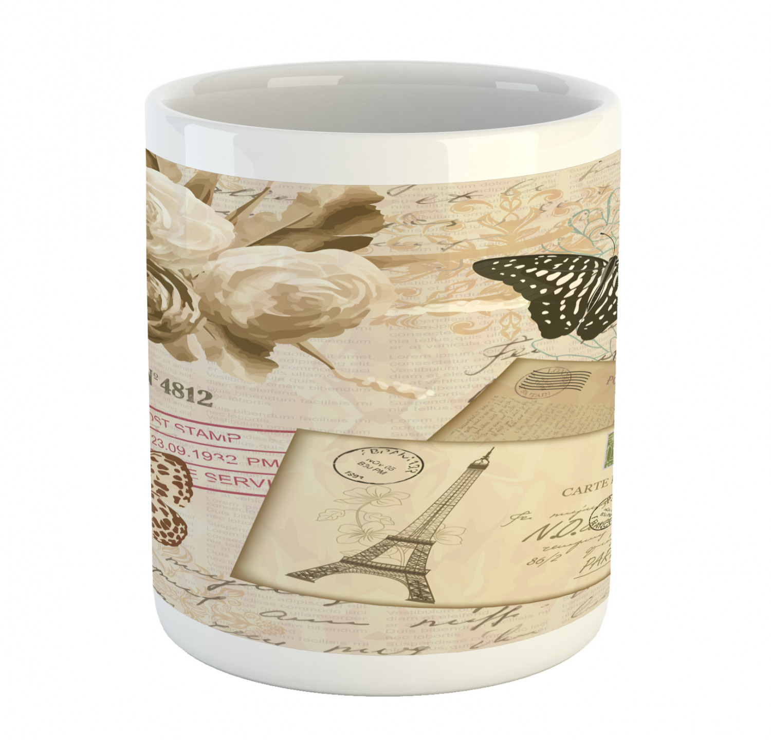 Ambesonne Vintage Home Ceramic Coffee Mug Cup for Water Tea Drinks, 11 oz - Picture 161 of 244