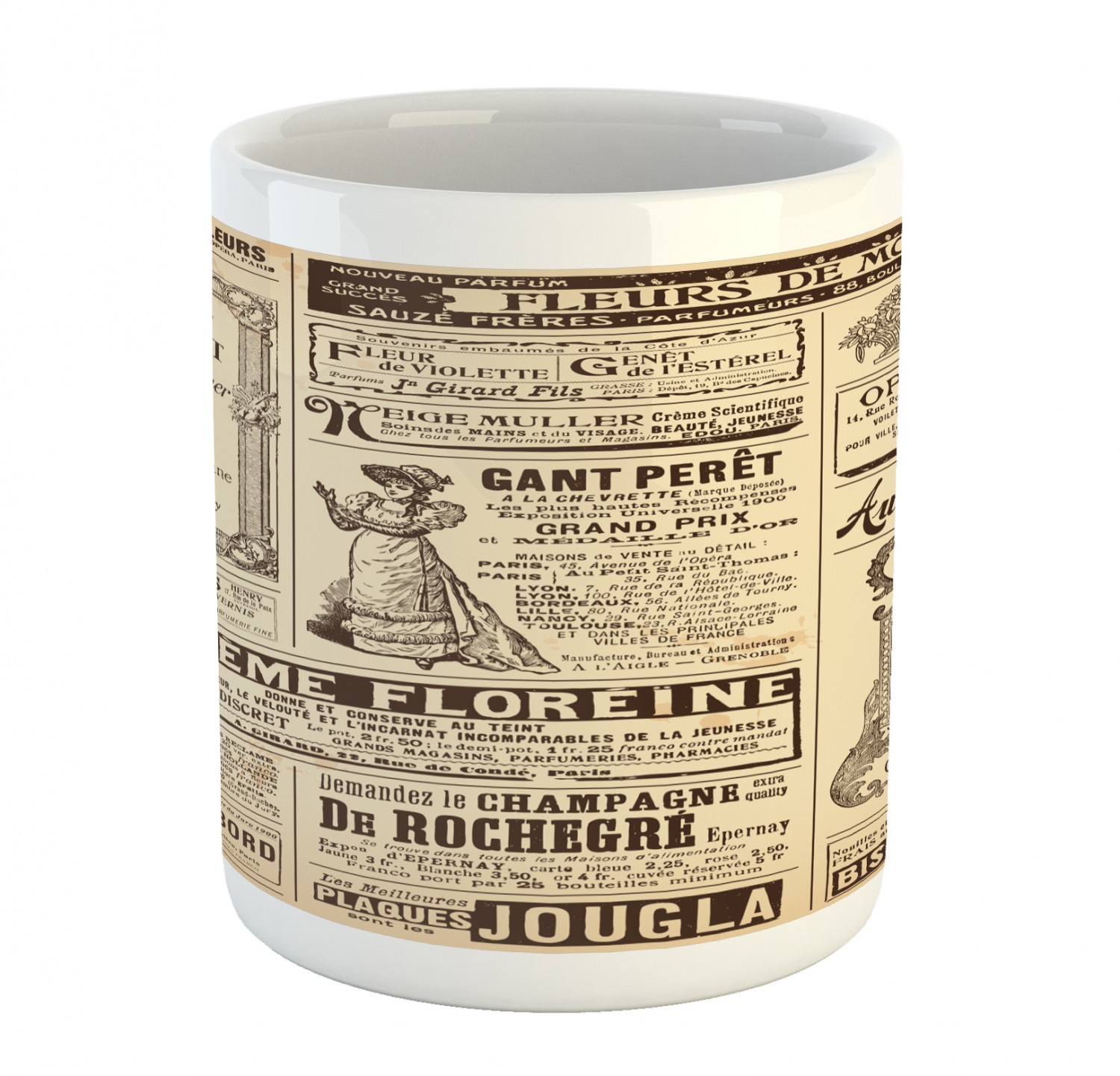 Ambesonne Vintage Home Ceramic Coffee Mug Cup for Water Tea Drinks, 11 oz - Picture 117 of 244