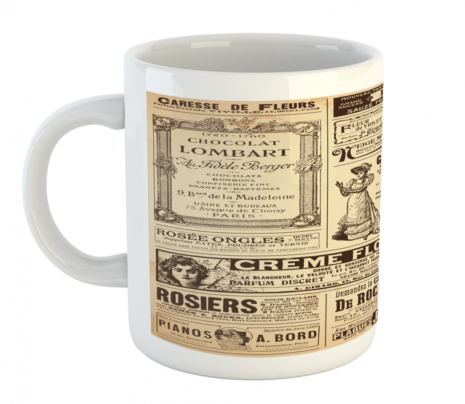 Ambesonne Vintage Home Ceramic Coffee Mug Cup for Water Tea Drinks, 11 oz - Picture 119 of 244