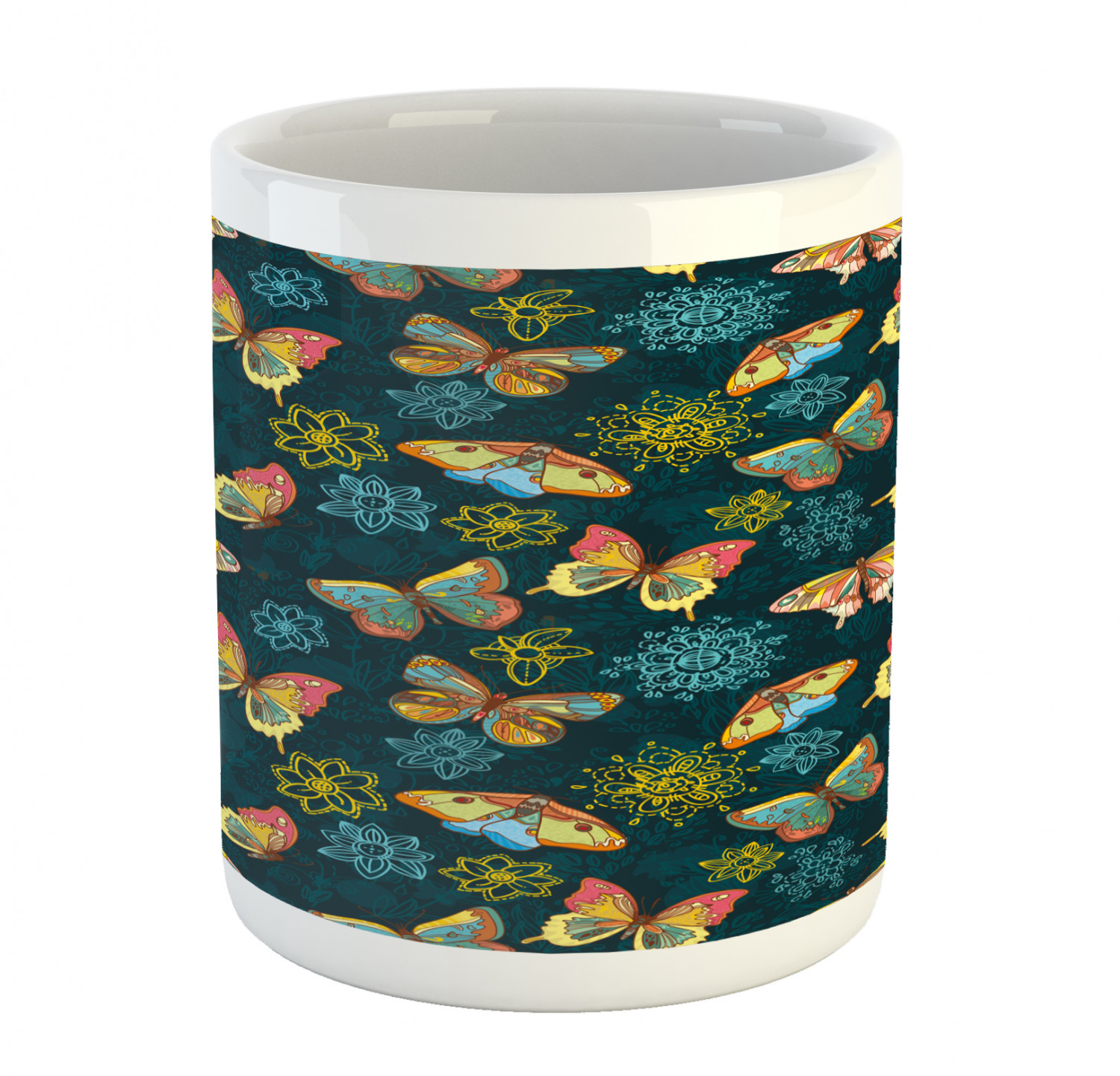 Ambesonne Flower Nature Ceramic Coffee Mug Cup for Water Tea Drinks, 11 oz - Picture 37 of 244