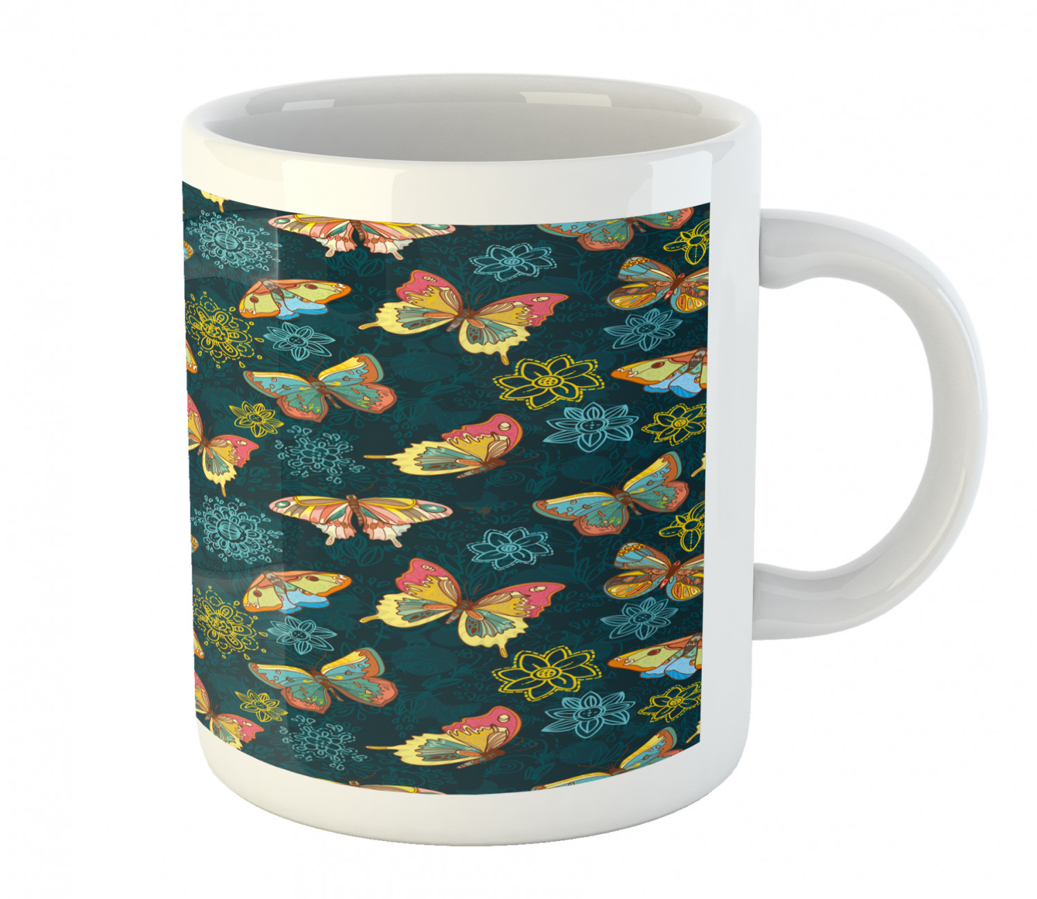Ambesonne Flower Nature Ceramic Coffee Mug Cup for Water Tea Drinks, 11 oz - Picture 38 of 244
