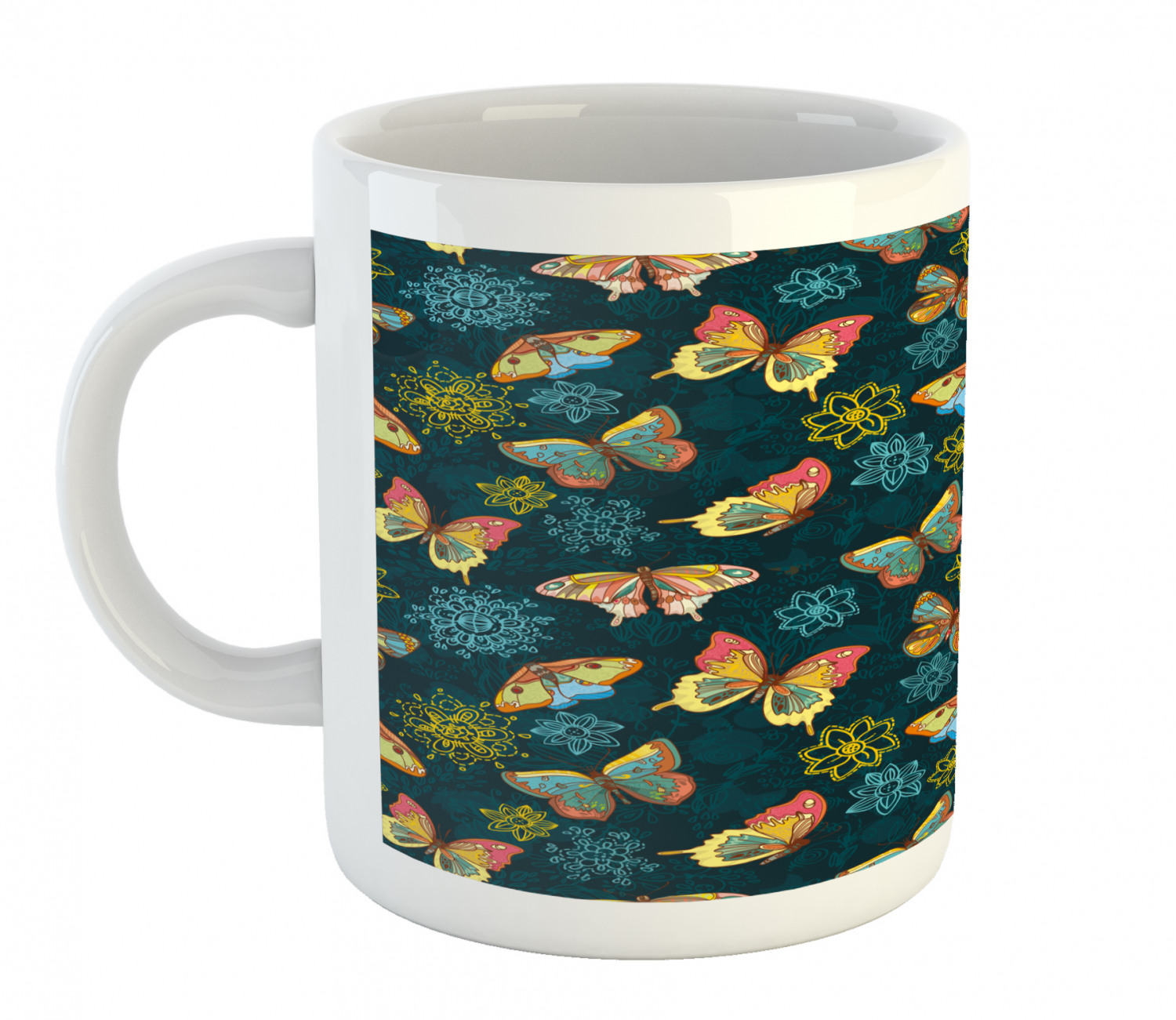 Ambesonne Flower Nature Ceramic Coffee Mug Cup for Water Tea Drinks, 11 oz - Picture 39 of 244