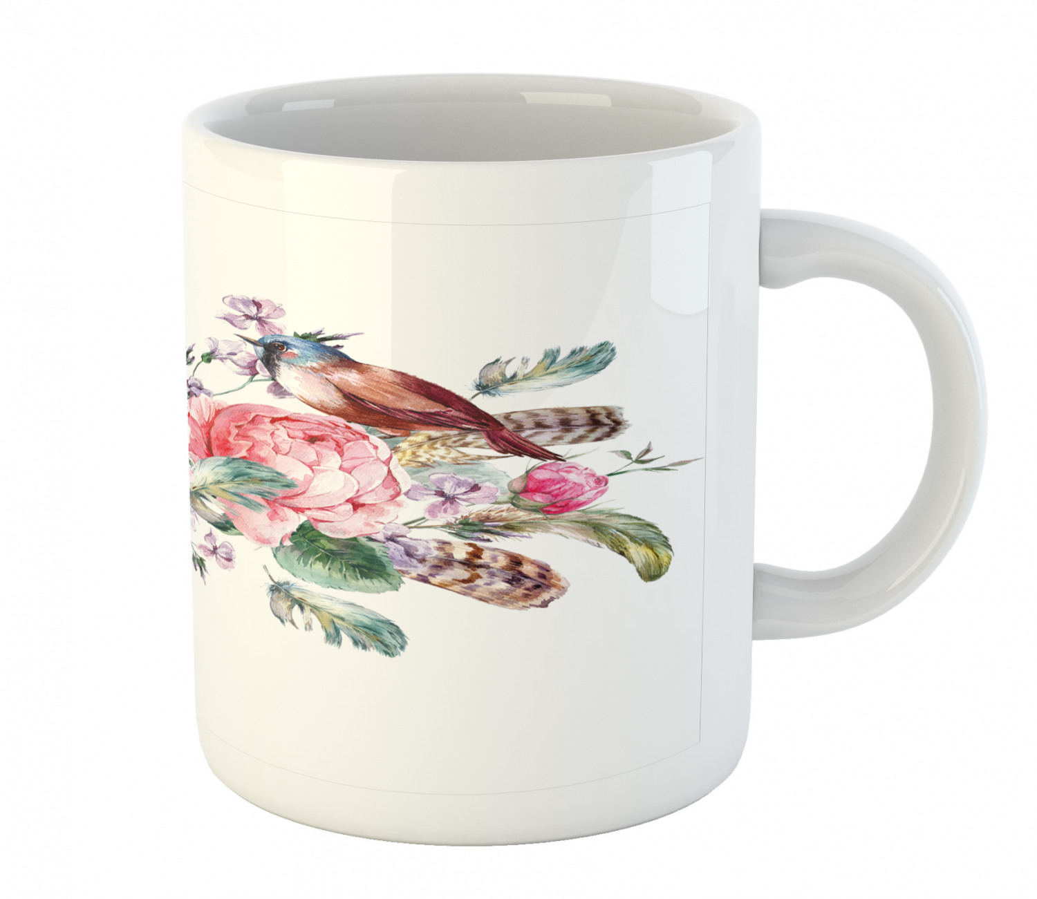 Ambesonne Flower Nature Ceramic Coffee Mug Cup for Water Tea Drinks, 11 oz - Picture 226 of 244