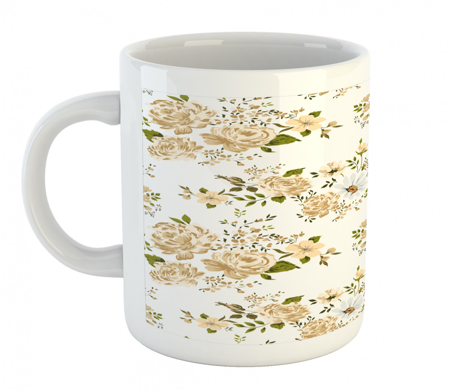 Ambesonne Flower Nature Ceramic Coffee Mug Cup for Water Tea Drinks, 11 oz - Picture 87 of 244